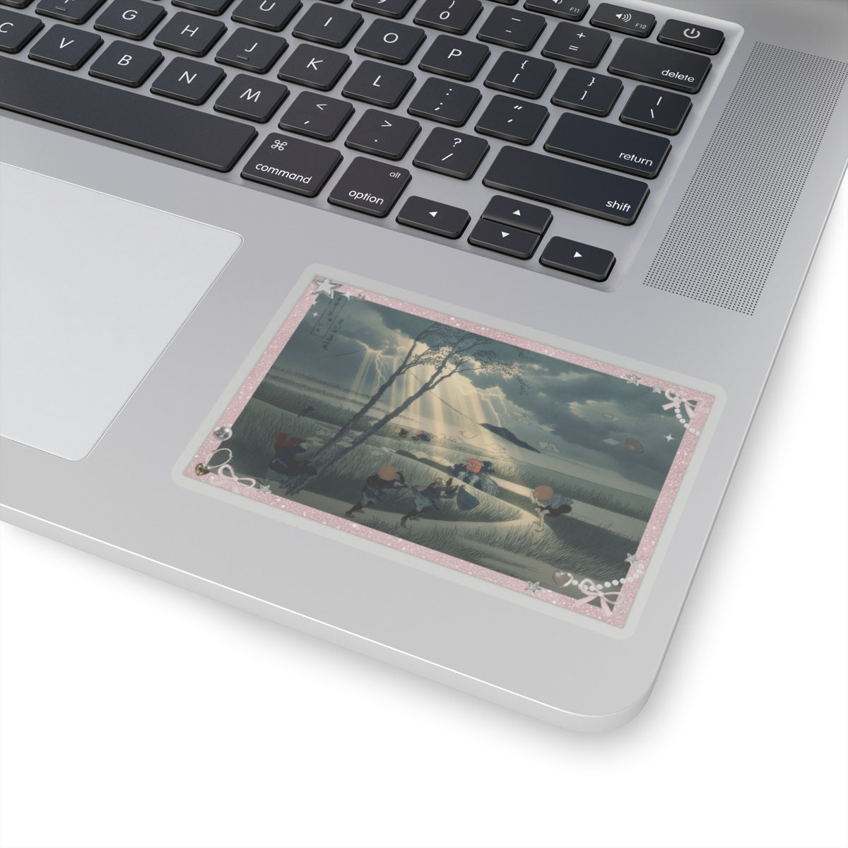 Dramatic Storm — Ejiri In Suruga Province (Sunshū Ejiri), From The Series Thirty-Six Views Of Mou — Kiss-Cut Sticker