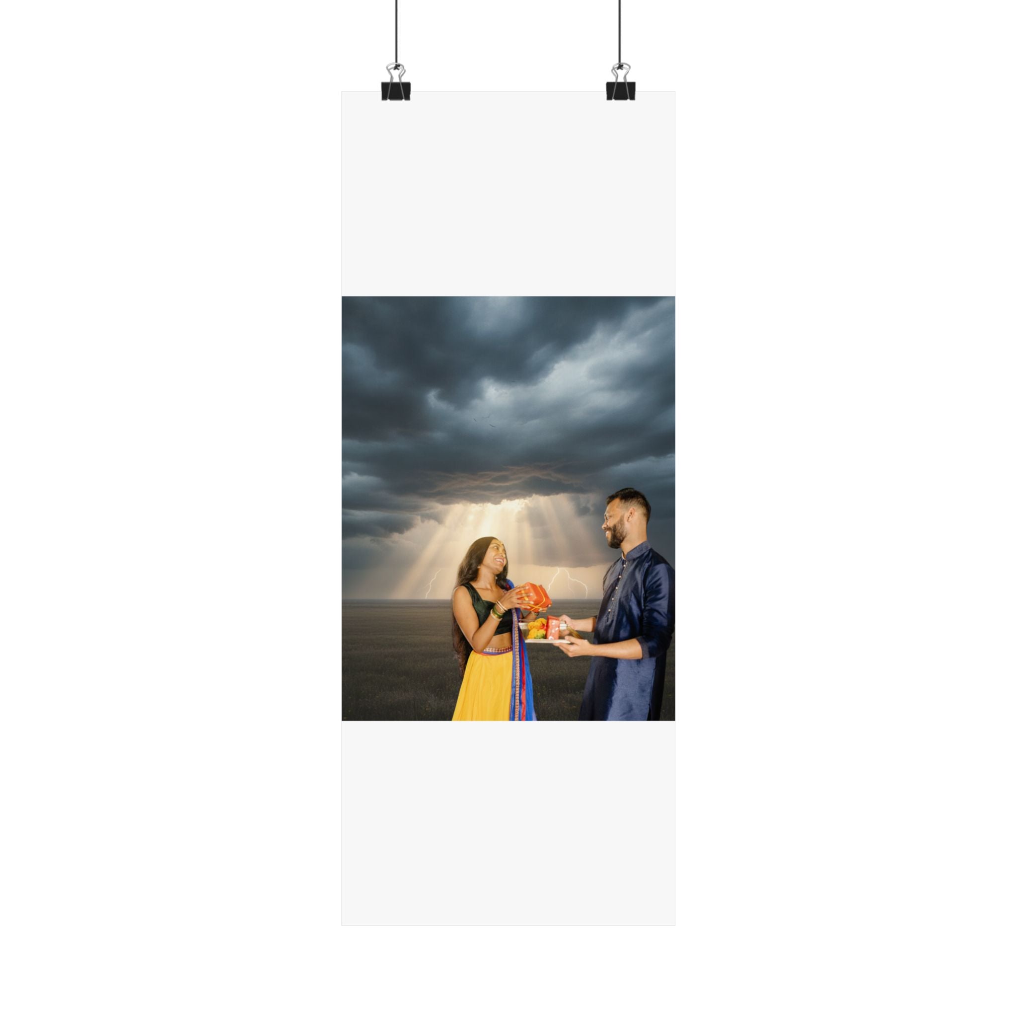Dramatic Storm — Person — Matte Poster