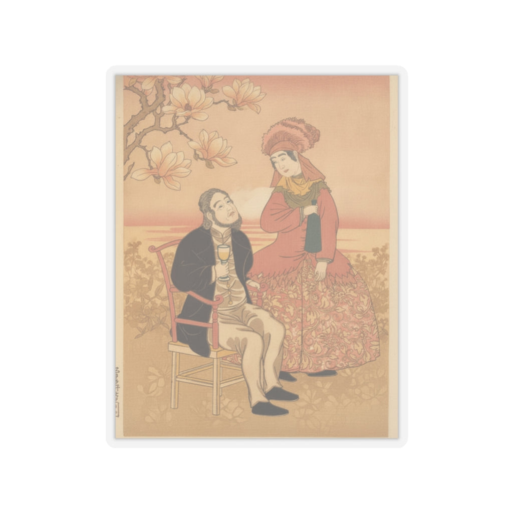 Southern Sunset — France, From The Series Pictures Of People From Foreign Lands (Gaikoku Jinbutsu  — Kiss-Cut Sticker