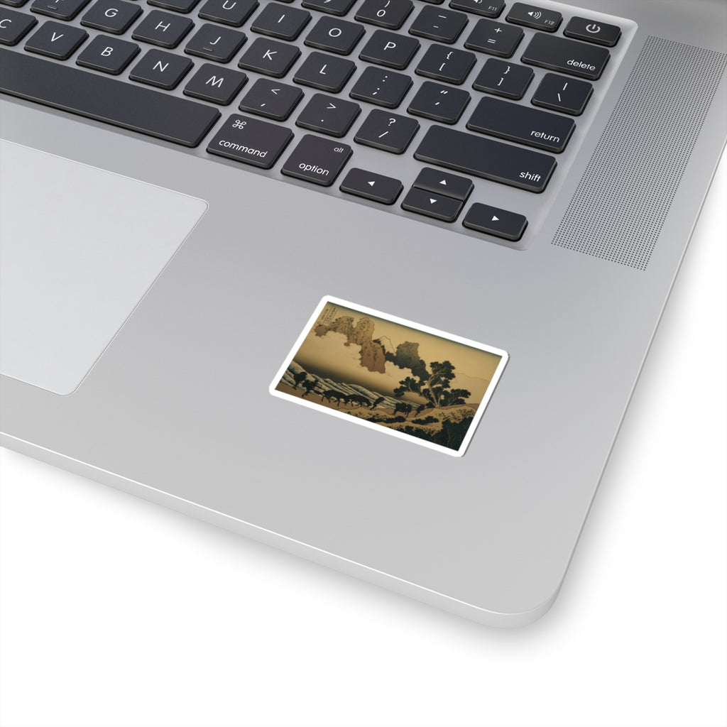 Scenic Nature — View From The Other Side Of Fuji From The Minobu River (Minobugawa Ura Fuji), Fr — Kiss-Cut Sticker