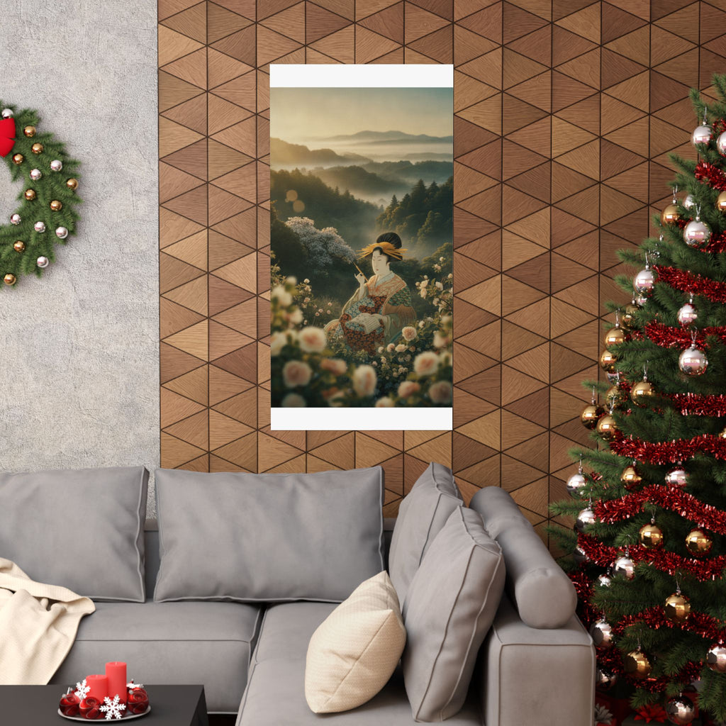 Scenic Nature — Courtesan With Book And Hair-Pin — Matte Poster