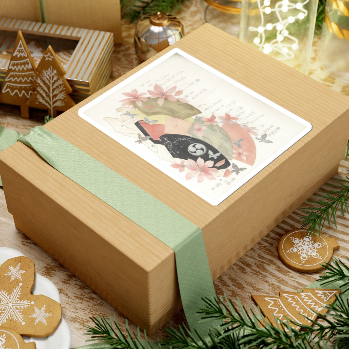 Watercolor — Fan-Box With Fans — Kiss-Cut Sticker
