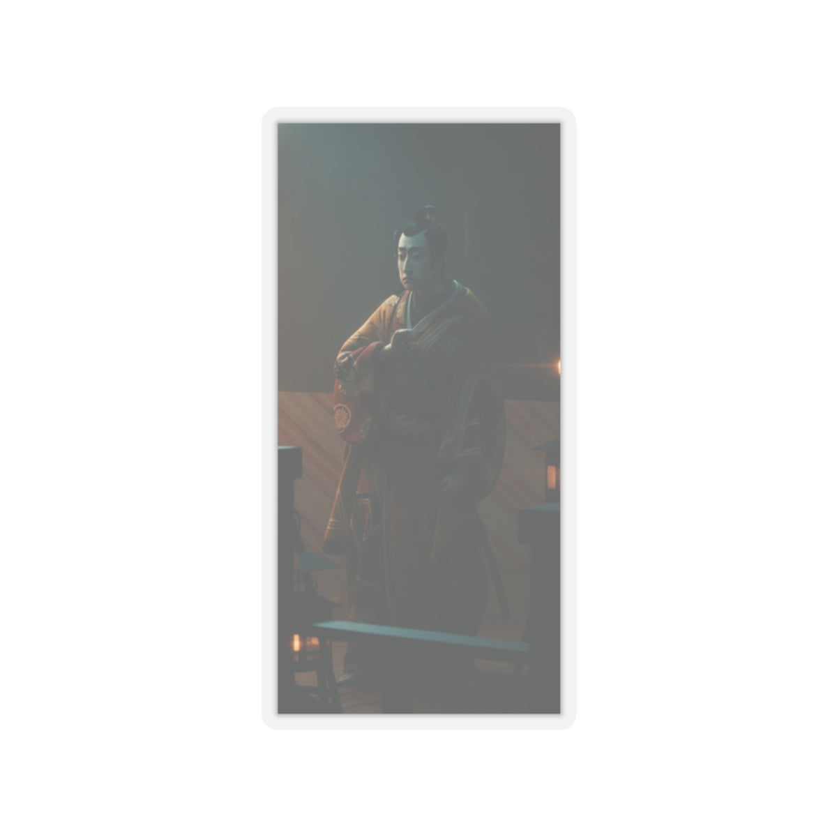 Cinematic — The Actor Bando Mitsugorō I As One Of The Conen Otoko Or Five Kyokaku — Kiss-Cut Sticker