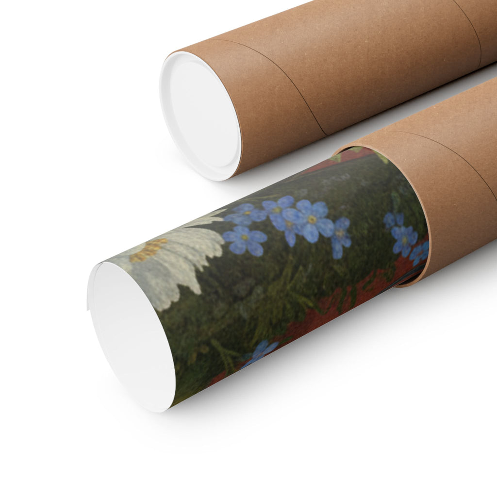 Scenic Nature — Red Lacquer Box And Water-Pot — Matte Poster