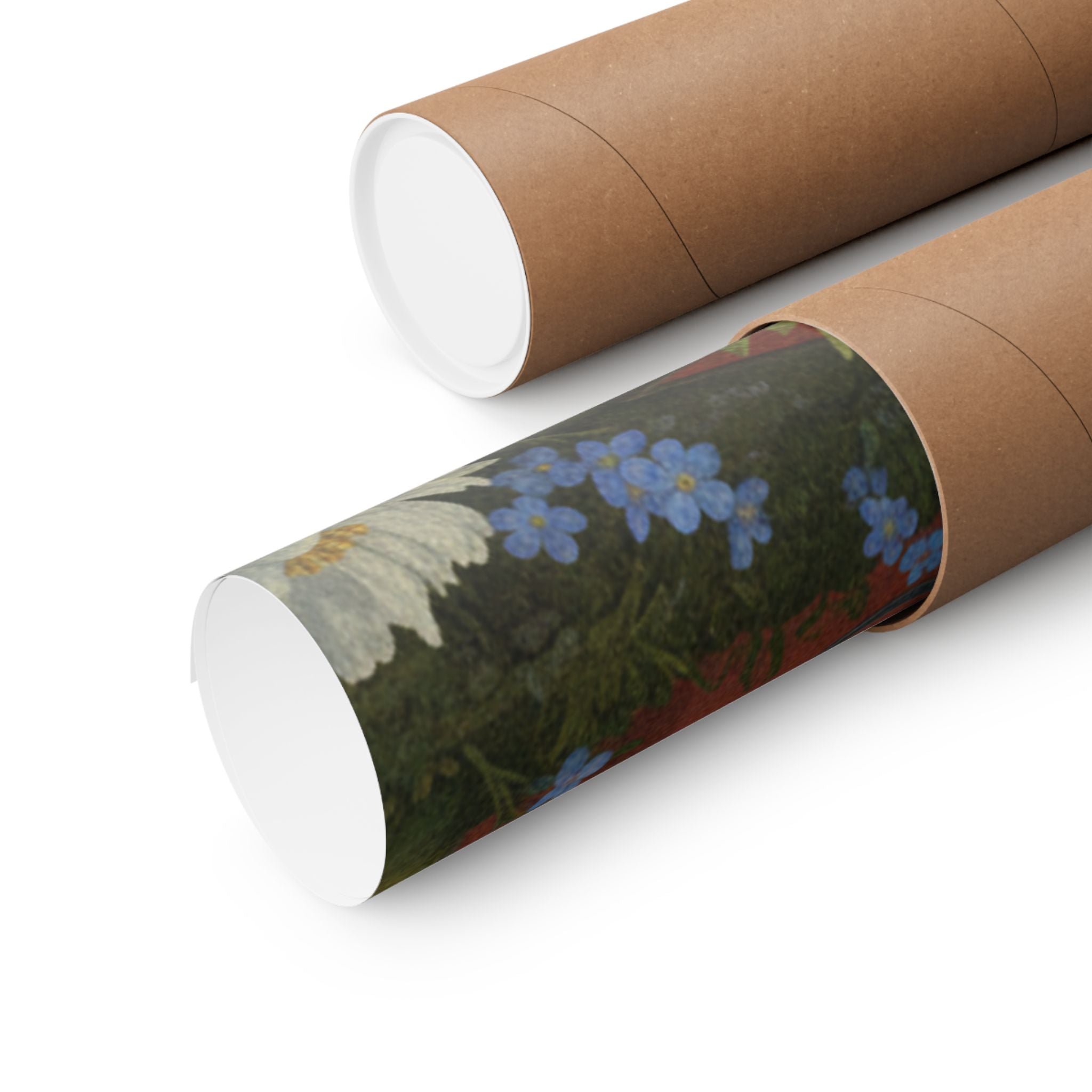 Scenic Nature — Red Lacquer Box And Water-Pot — Matte Poster