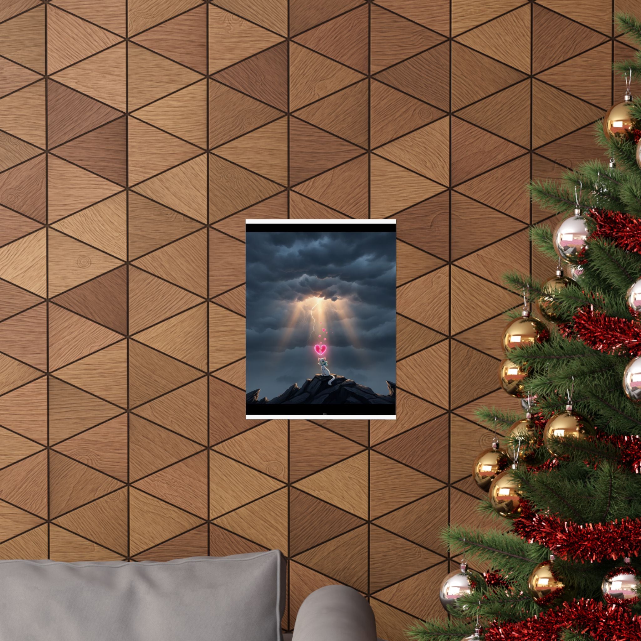 Dramatic Storm — Cat — Matte Poster
