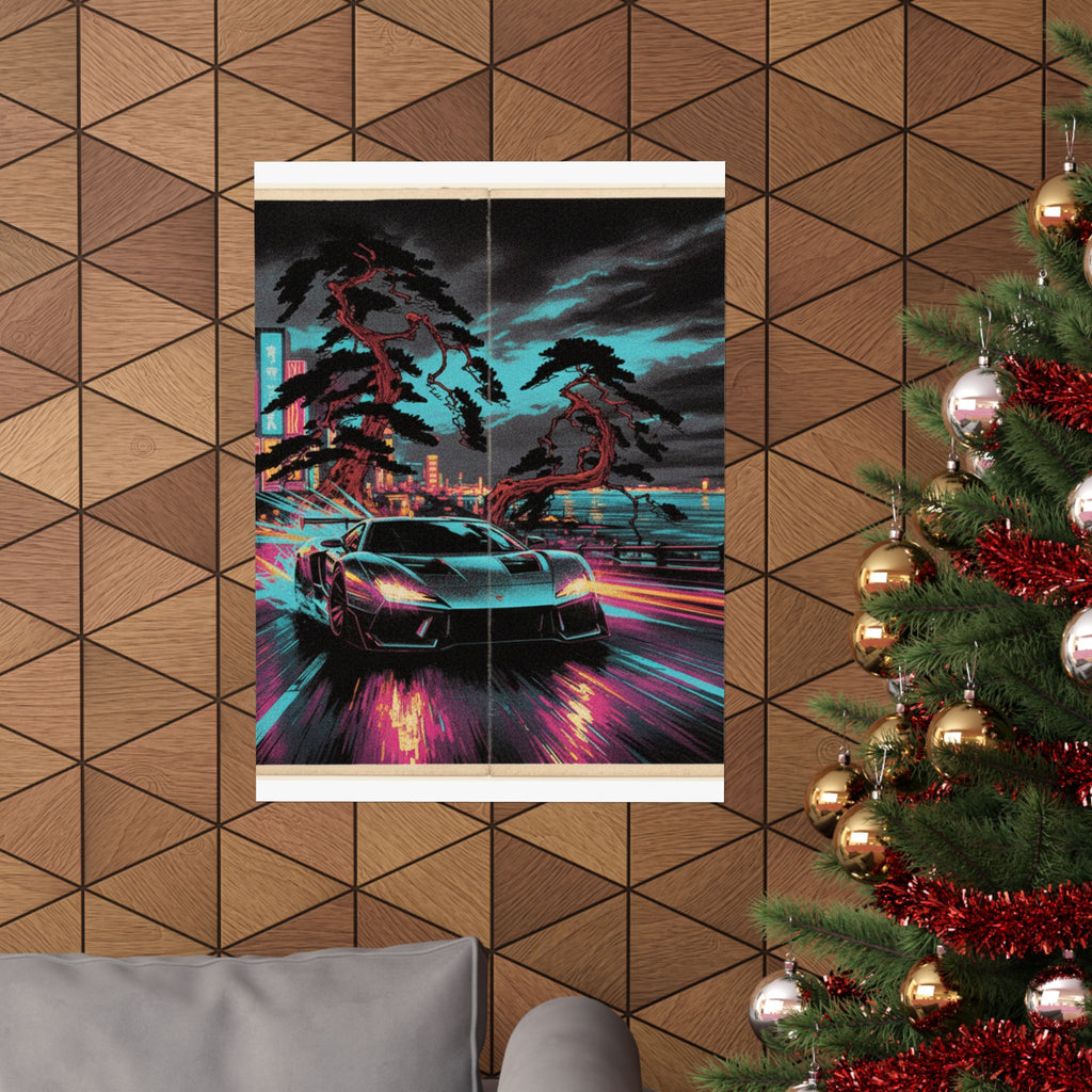 Fast Furious — Shinagawa Hakkei Zaka — Matte Poster