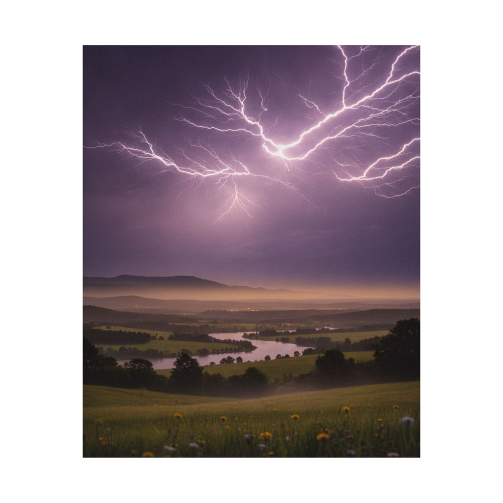 Scenic Nature — Lightning — Matte Poster