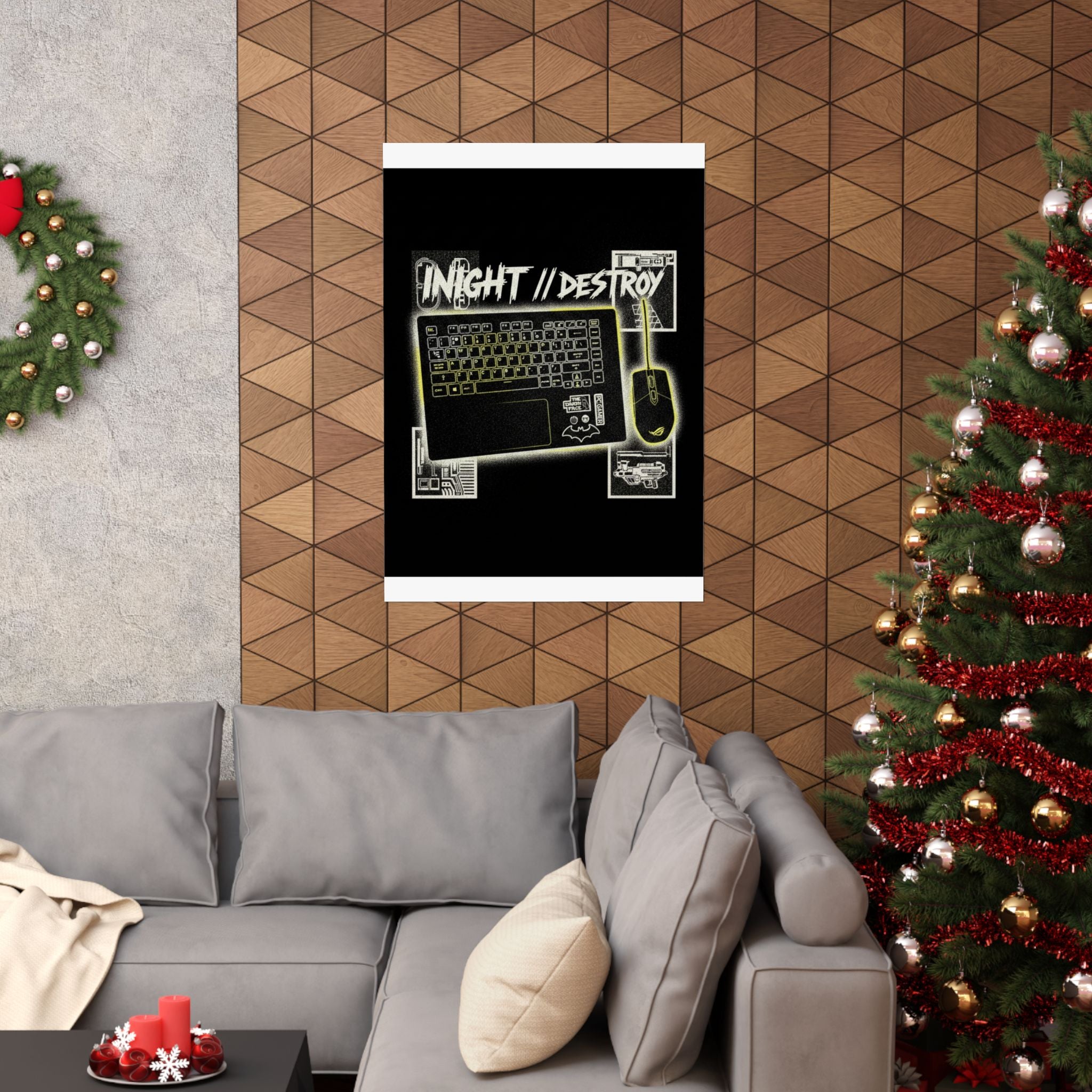 Streetwear Collage — Keyboard — Matte Poster