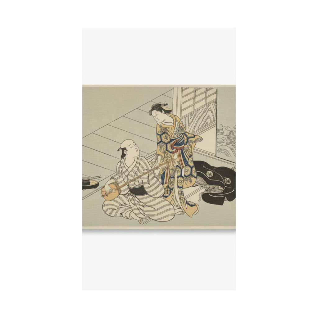 Ecommerce Main — Lady Interrupting Her Lover, Who Is Playing The Shamisen — Matte Poster
