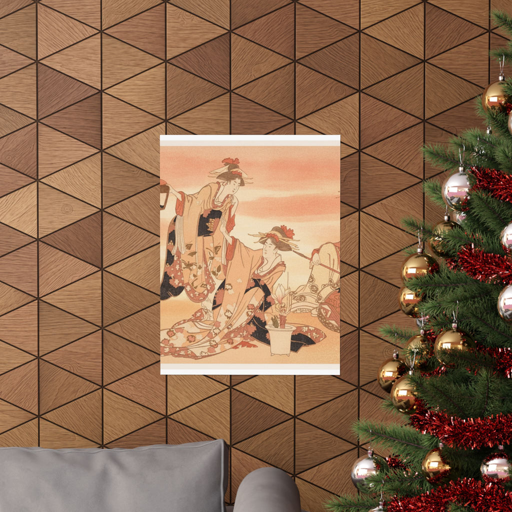 Southern Sunset — Three Young Ladies Visiting Together — Matte Poster