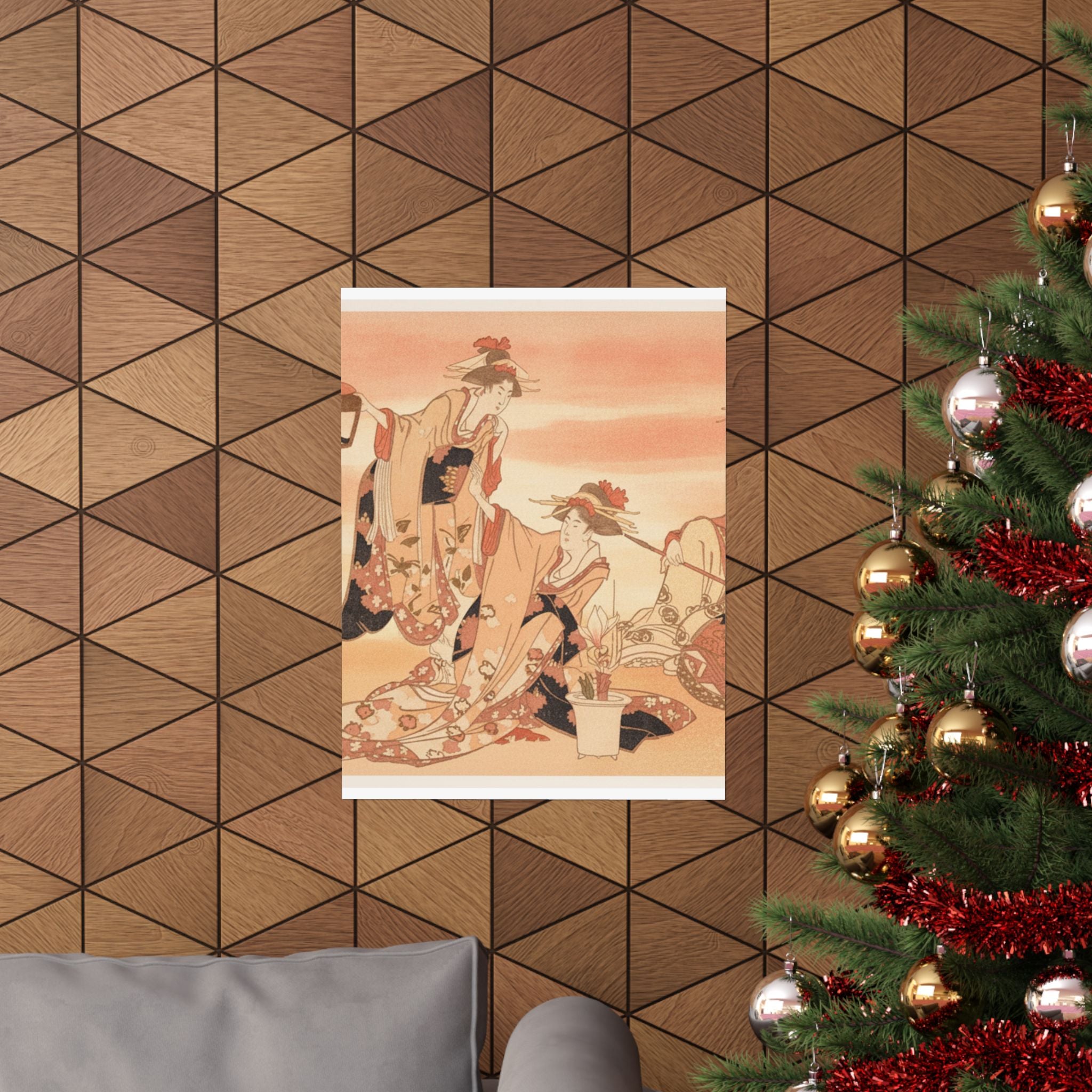 Southern Sunset — Three Young Ladies Visiting Together — Matte Poster