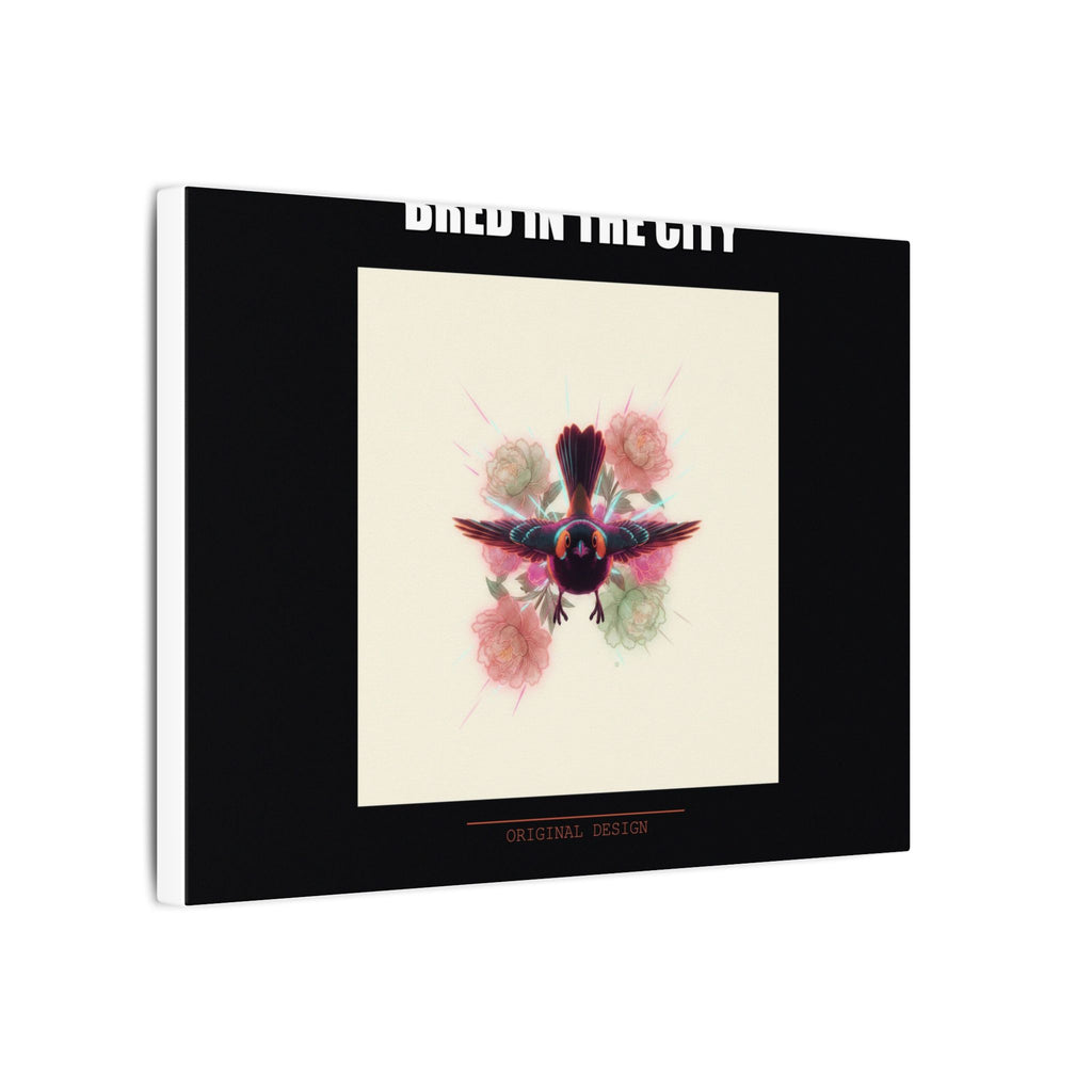 BRED IN THE CITY Flying Bird & Roses Matte Canvas