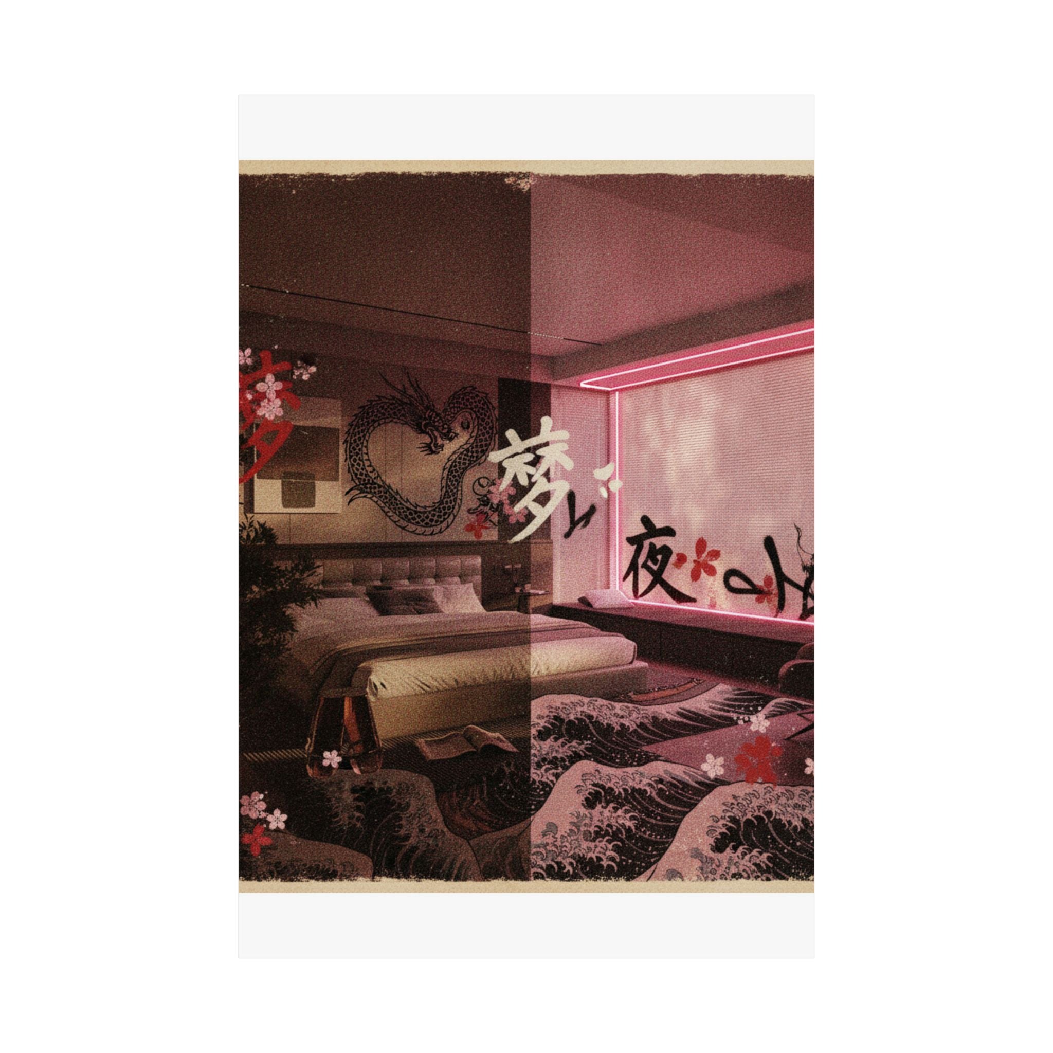 Japanese Street — Bedroom — Matte Poster