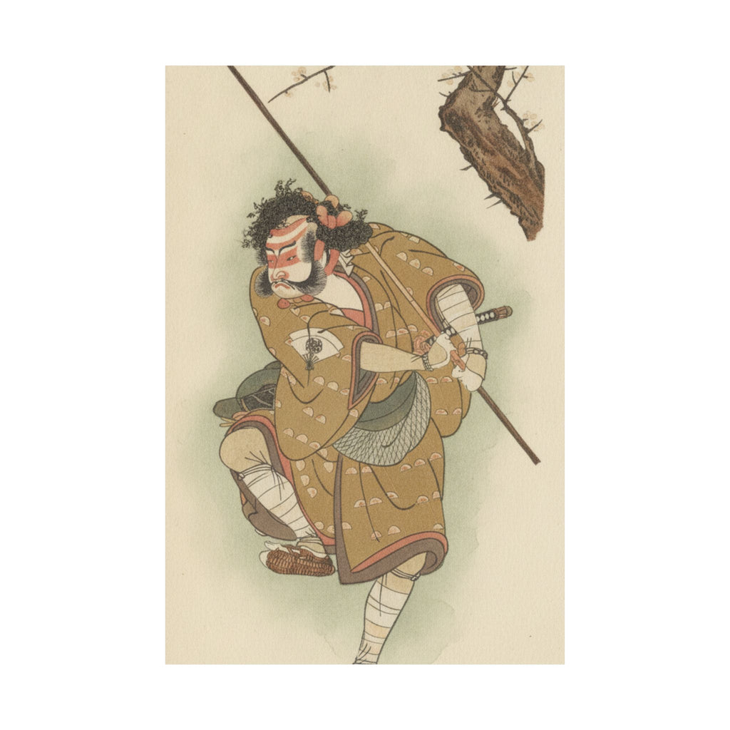 Botanical — Onoe Matsusuke In The Role Of Asahina In "Edo No Haru Meisho Soga" — Matte Poster