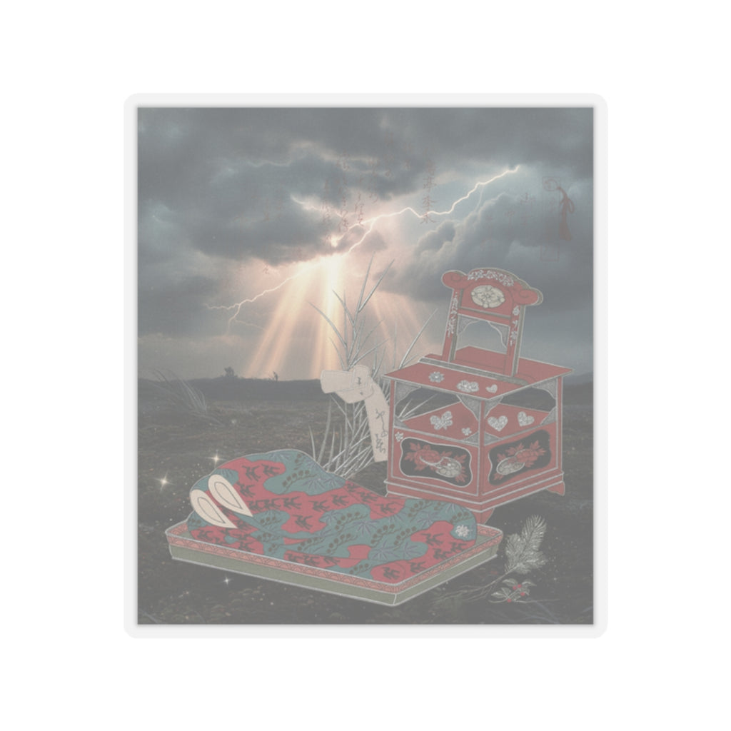 Dramatic Storm — Cabinet For The Toilet And Bed-Clothes — Kiss-Cut Sticker