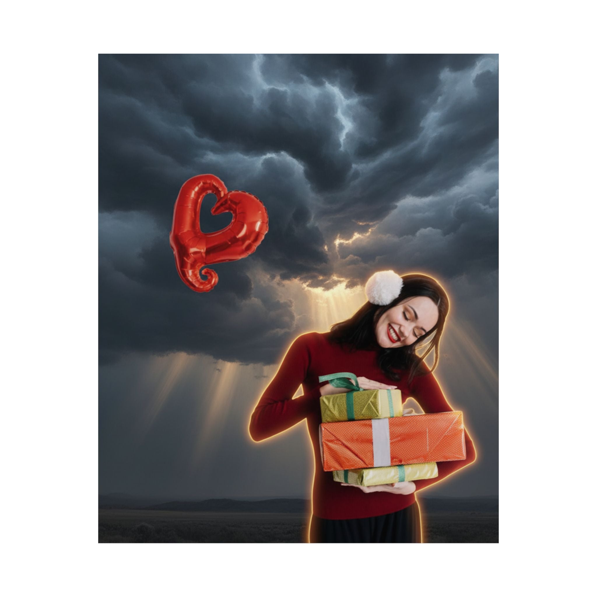 Dramatic Storm — Person — Matte Poster