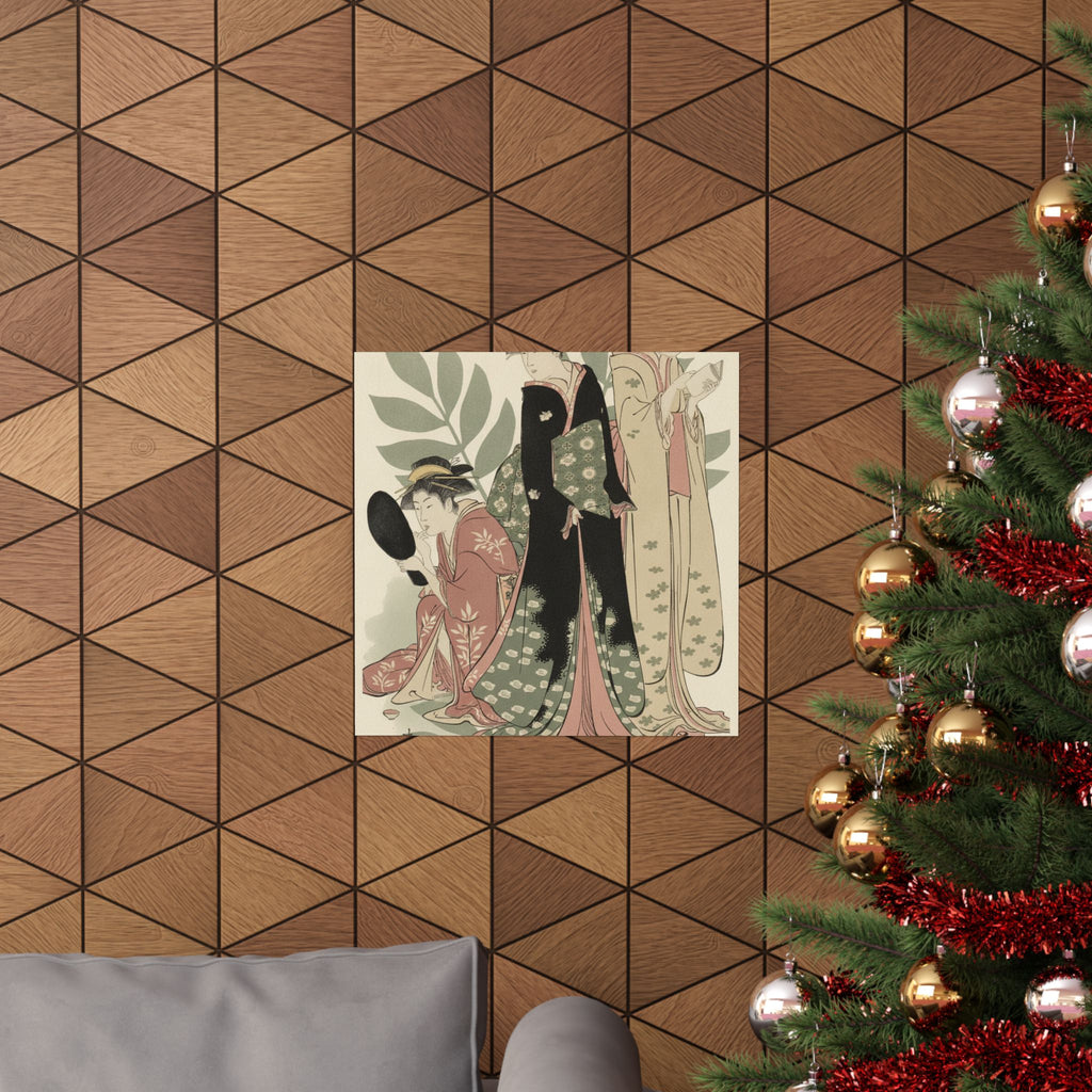 Botanical — Three Geishas Of Tachibana Street In Their Room — Matte Poster