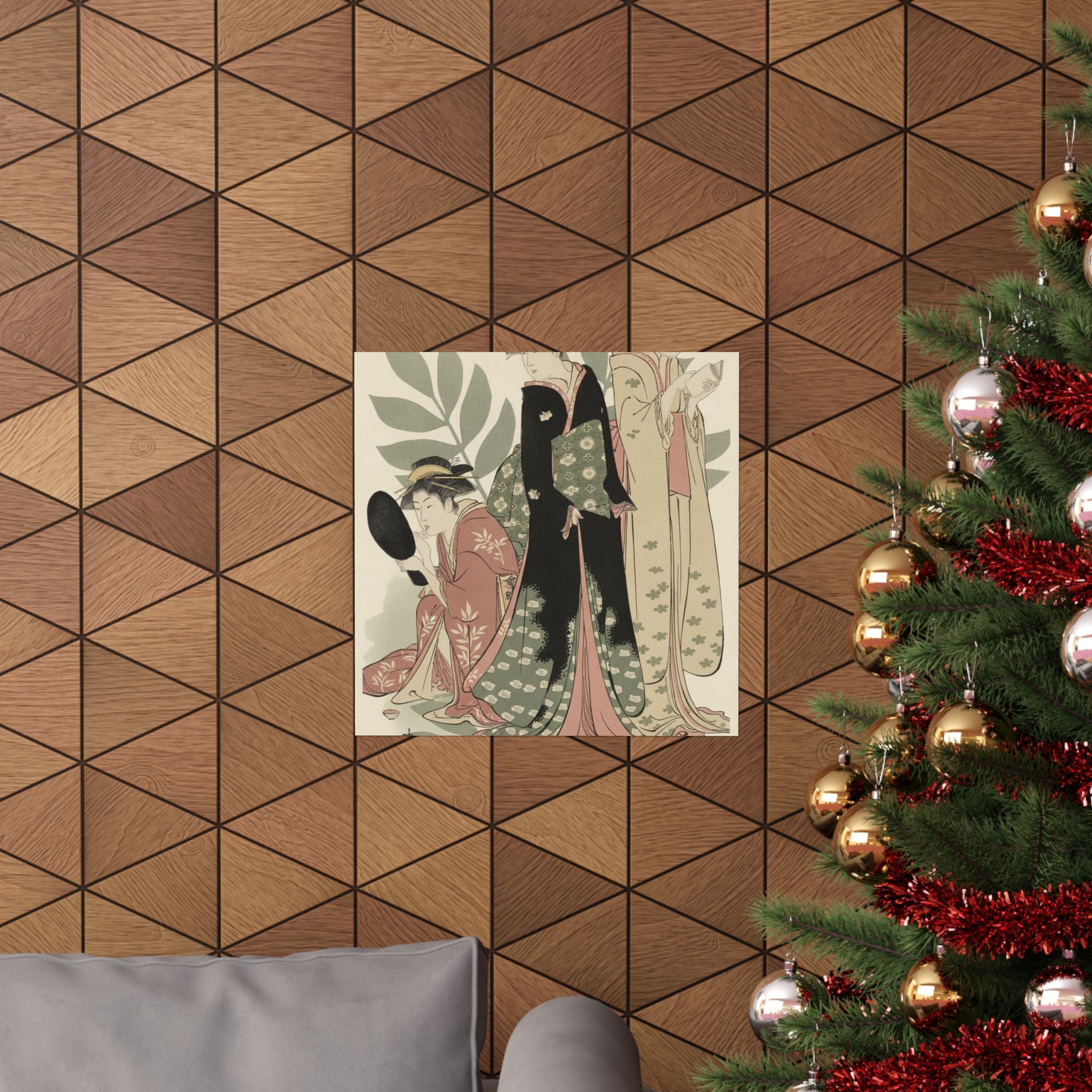 Botanical — Three Geishas Of Tachibana Street In Their Room — Matte Poster