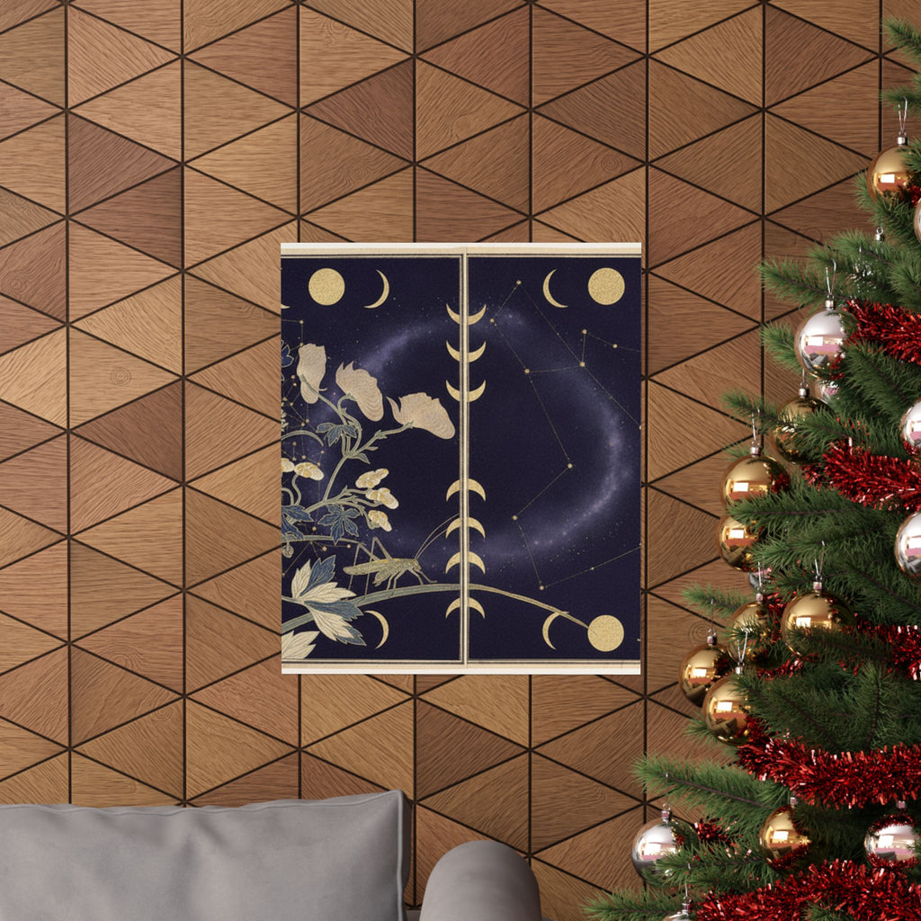 Celestial — Katydid (Umaoi-Mushi); Centipede, (Mukade), From The Picture Book Of Crawling Cr — Matte Poster