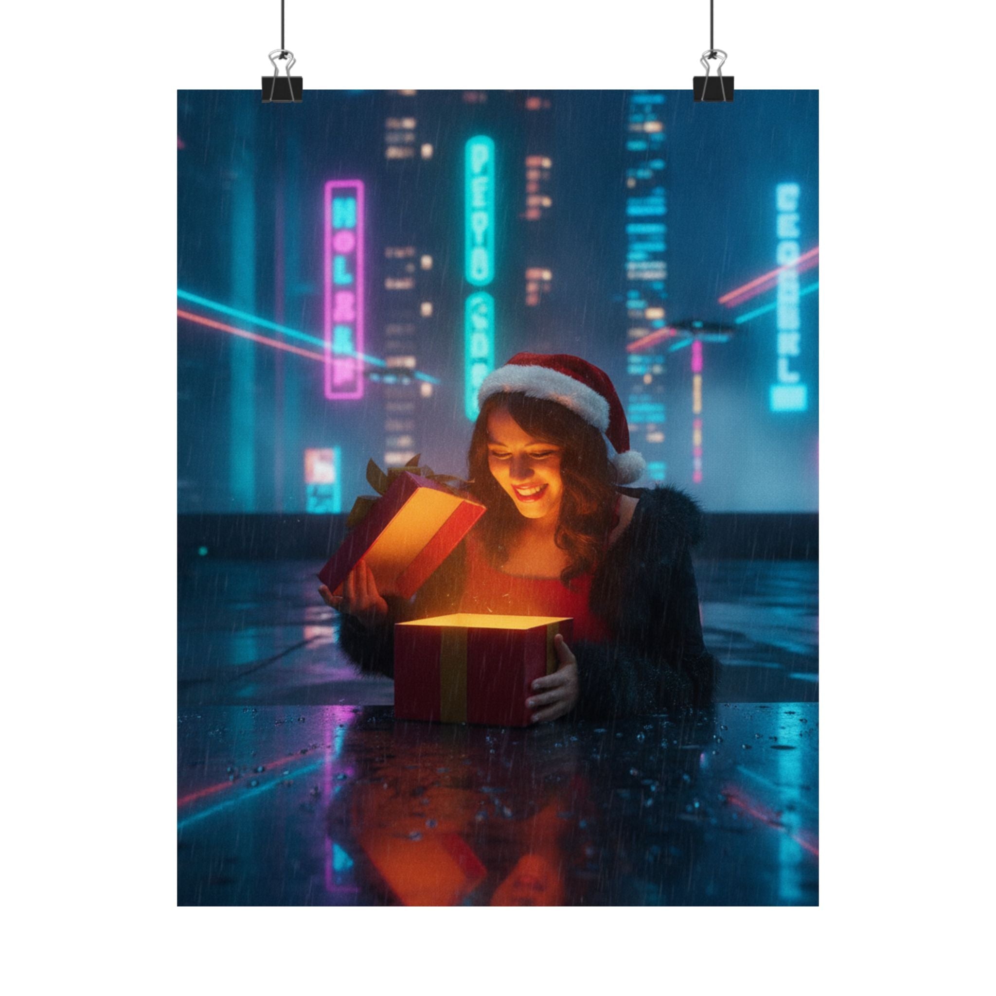 Neon Noir — Person — Matte Poster