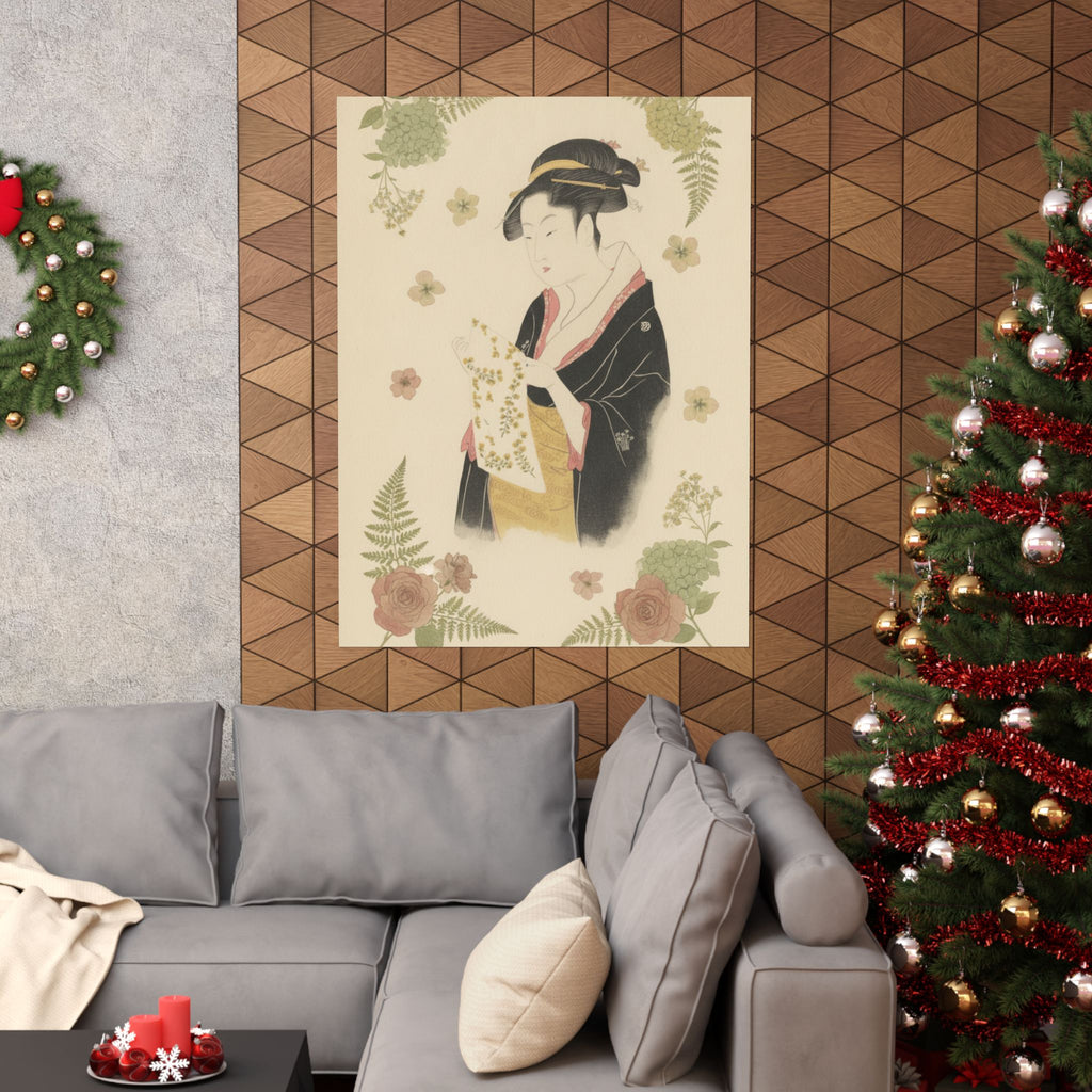 Botanical — The Lady Tomimoto Toyohina Reading A Letter — Matte Poster
