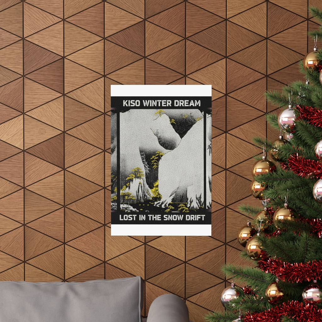 Streetwear Collage — Kiso Gorge In The Snow — Matte Poster
