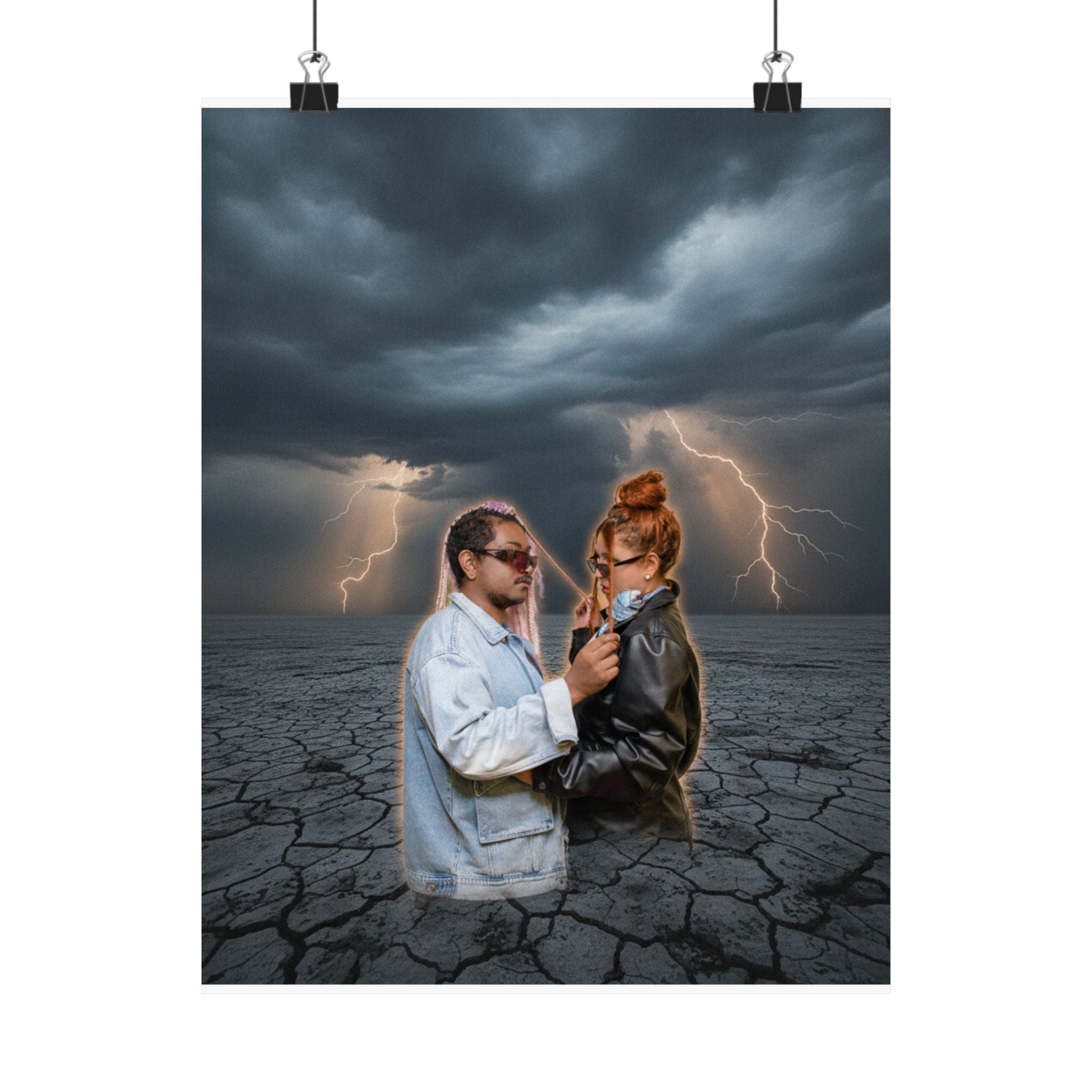 Dramatic Storm — Person — Matte Poster