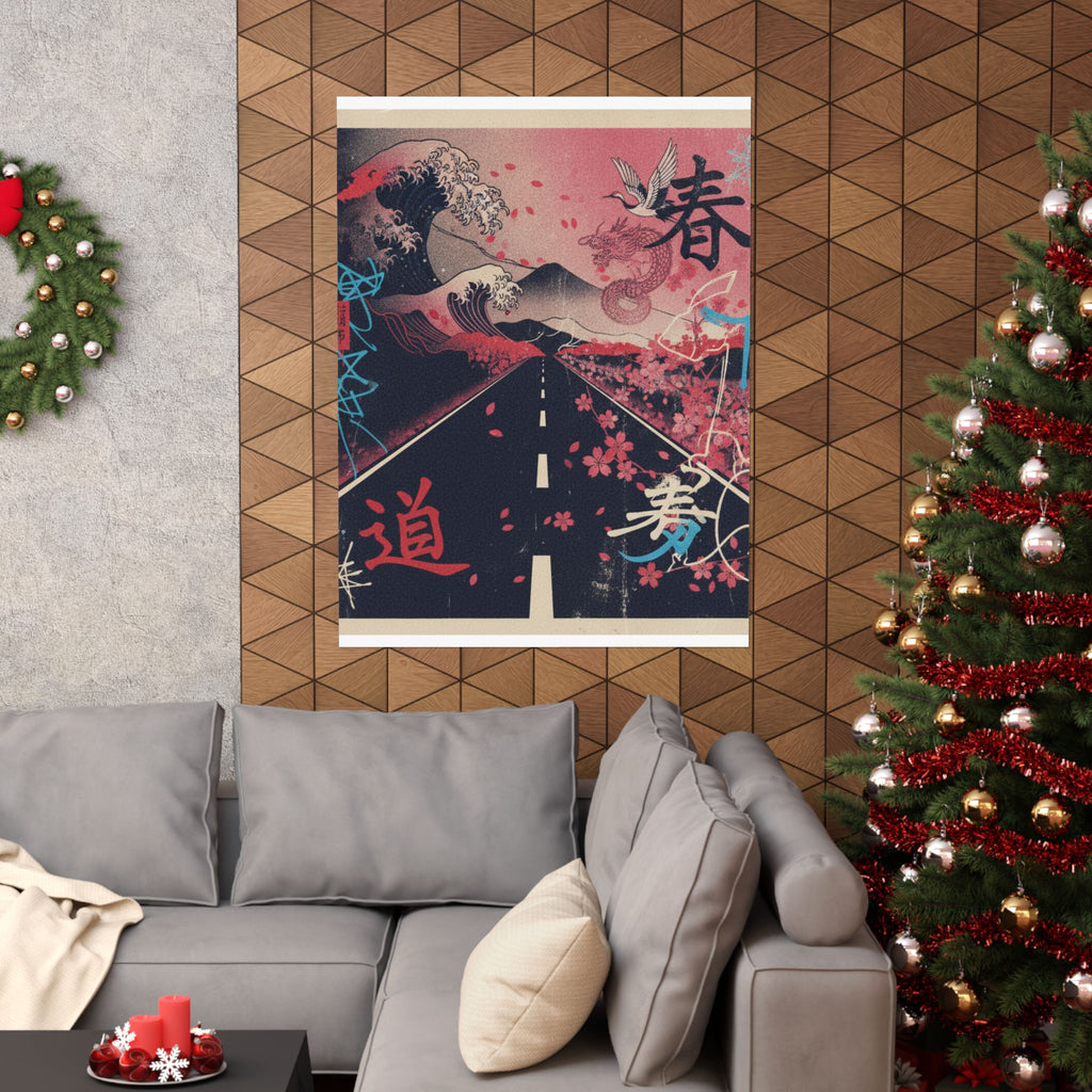 Japanese Street — Road — Matte Poster