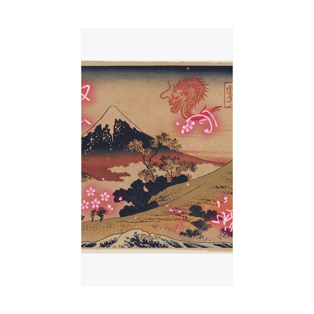 Japanese Street — The Inume Pass In Kai Province (Kōshū Inume Tōge), From The Series Thirty-Six Vi — Matte Poster