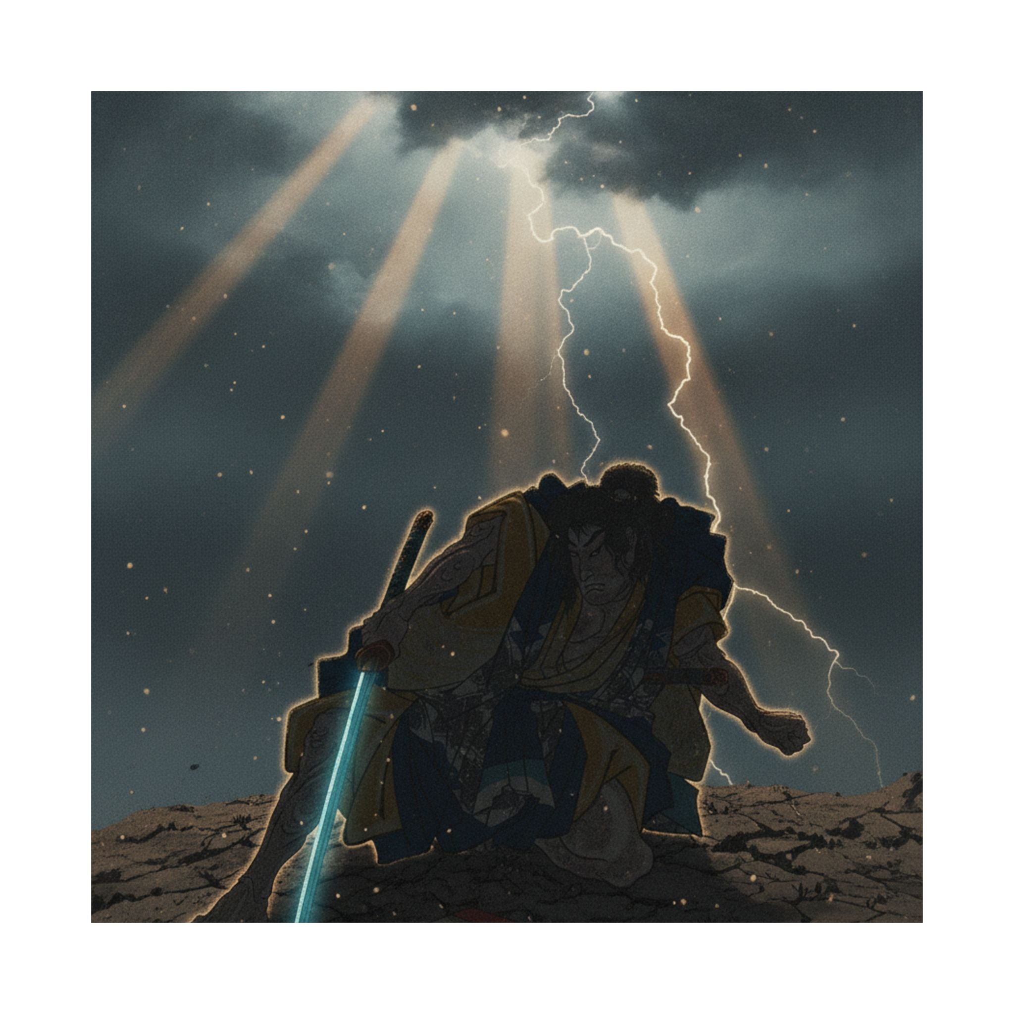 Dramatic Storm — “‘A Molted Cicada Shell’ (Utsusemi): Soga Gorō Tokimune,” From The Series Scenes — Matte Poster