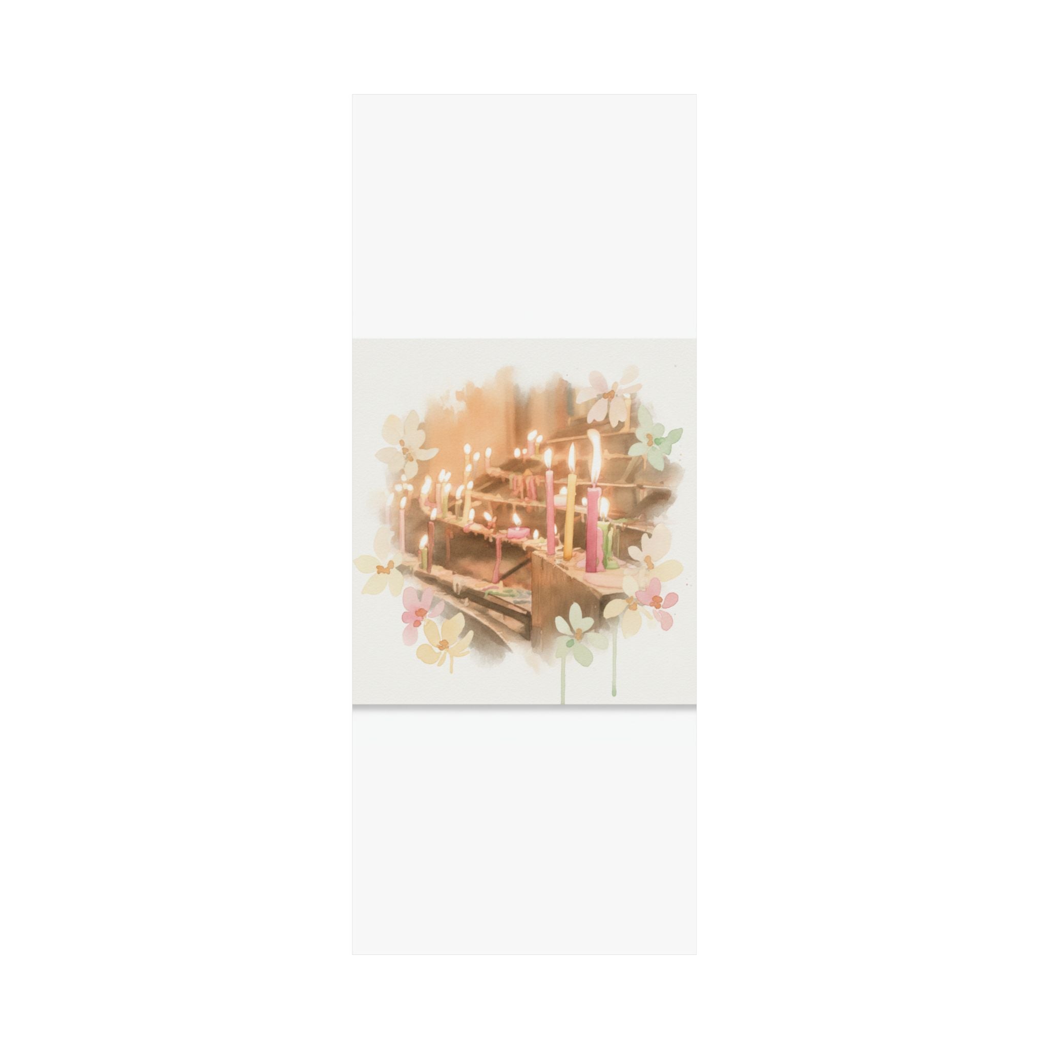 Watercolor — Candle — Matte Poster