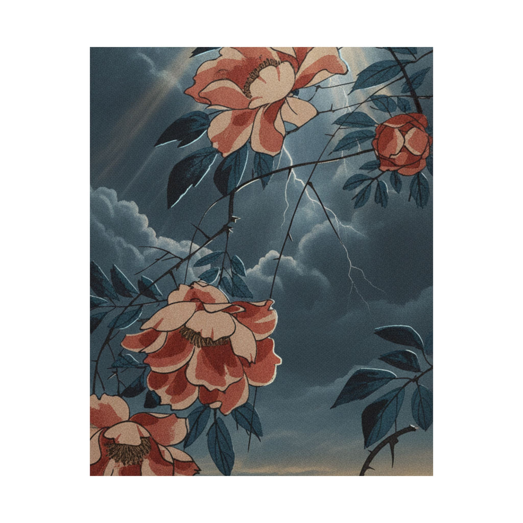 Dramatic Storm — Rose — Matte Poster