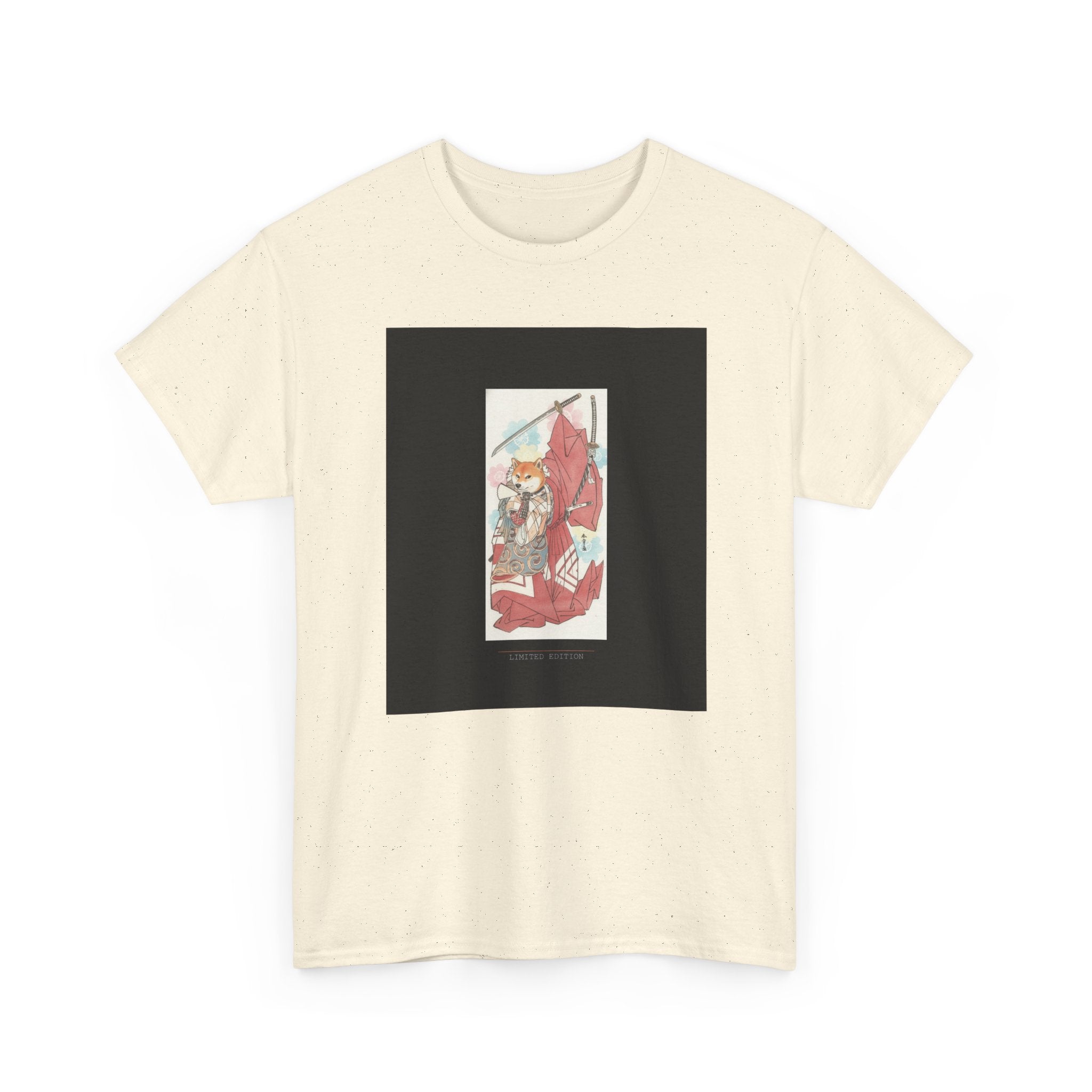 Shiba Inu Samurai Katana Watercolour Ukiyo-e Graphic Tee