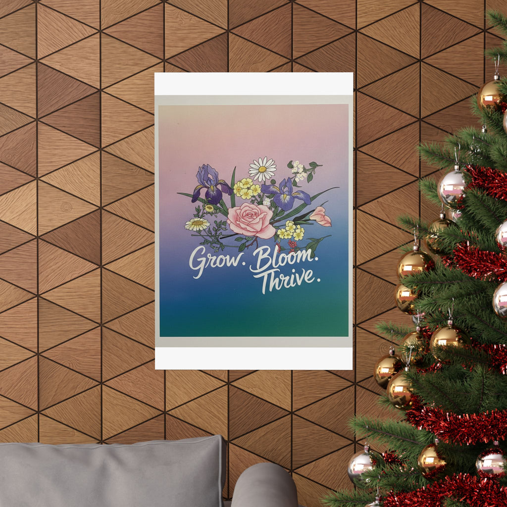 Affirmation — Rose, Iris, Primrose And Daisy — Matte Poster