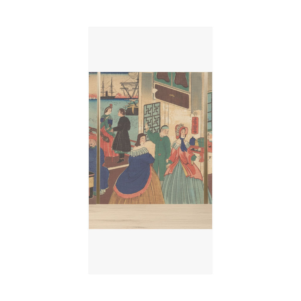 Product Marketing — People Of The Five Nations Drinking And Eating (Gokakoku Jinbutsu Dontaku No Zu) — Matte Poster