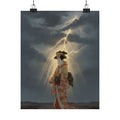 Dramatic Storm — Nakayama Tomisaburō As Miyagino In The Play "Katakiuchi Noriyaibanashi" — Matte Poster