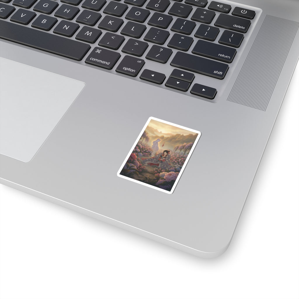 Scenic Nature — Toriyama Akinari Terutada With Ghost; (The Lavender Chapter) — Kiss-Cut Sticker