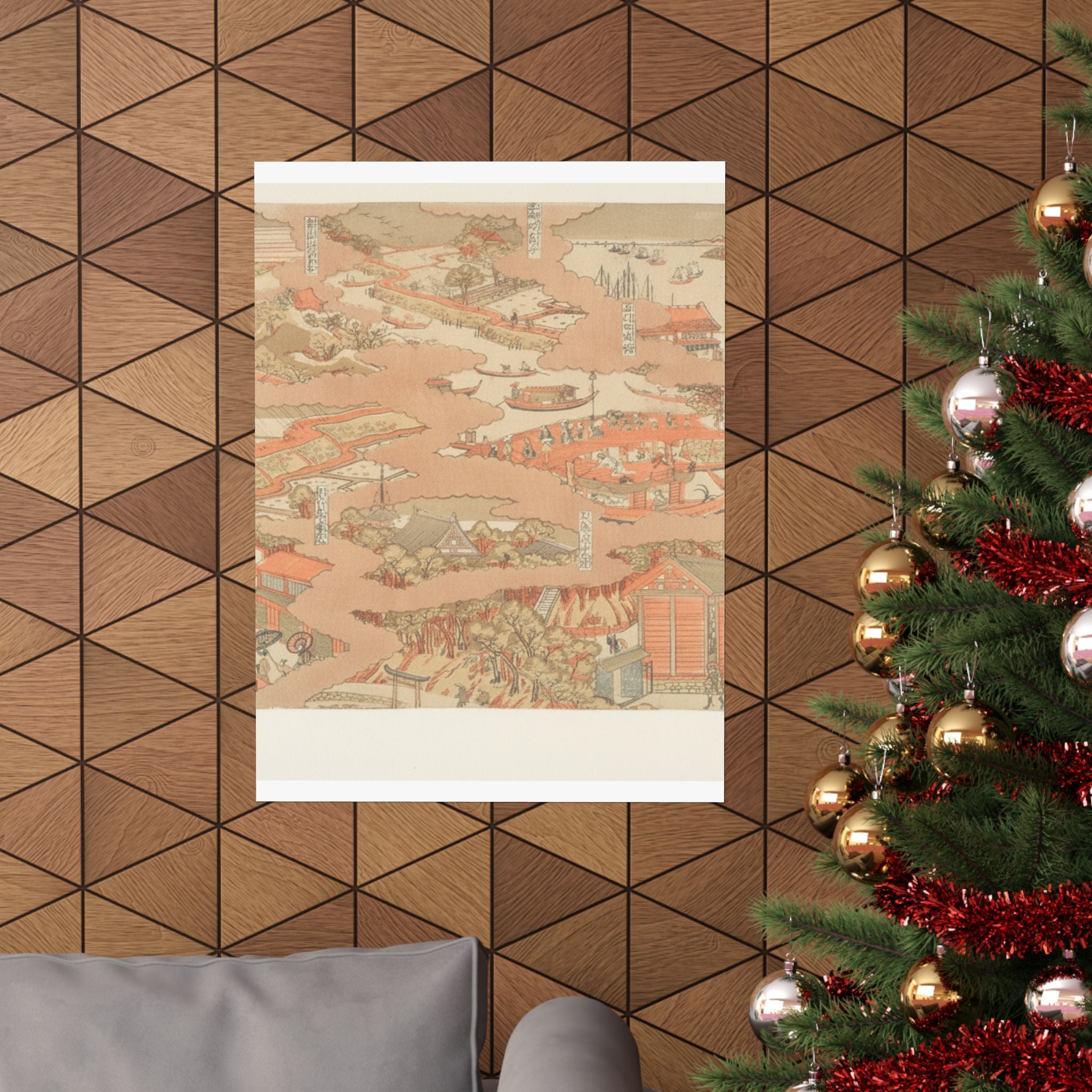 Watercolor — Edo Hakkei No Zu — Matte Poster