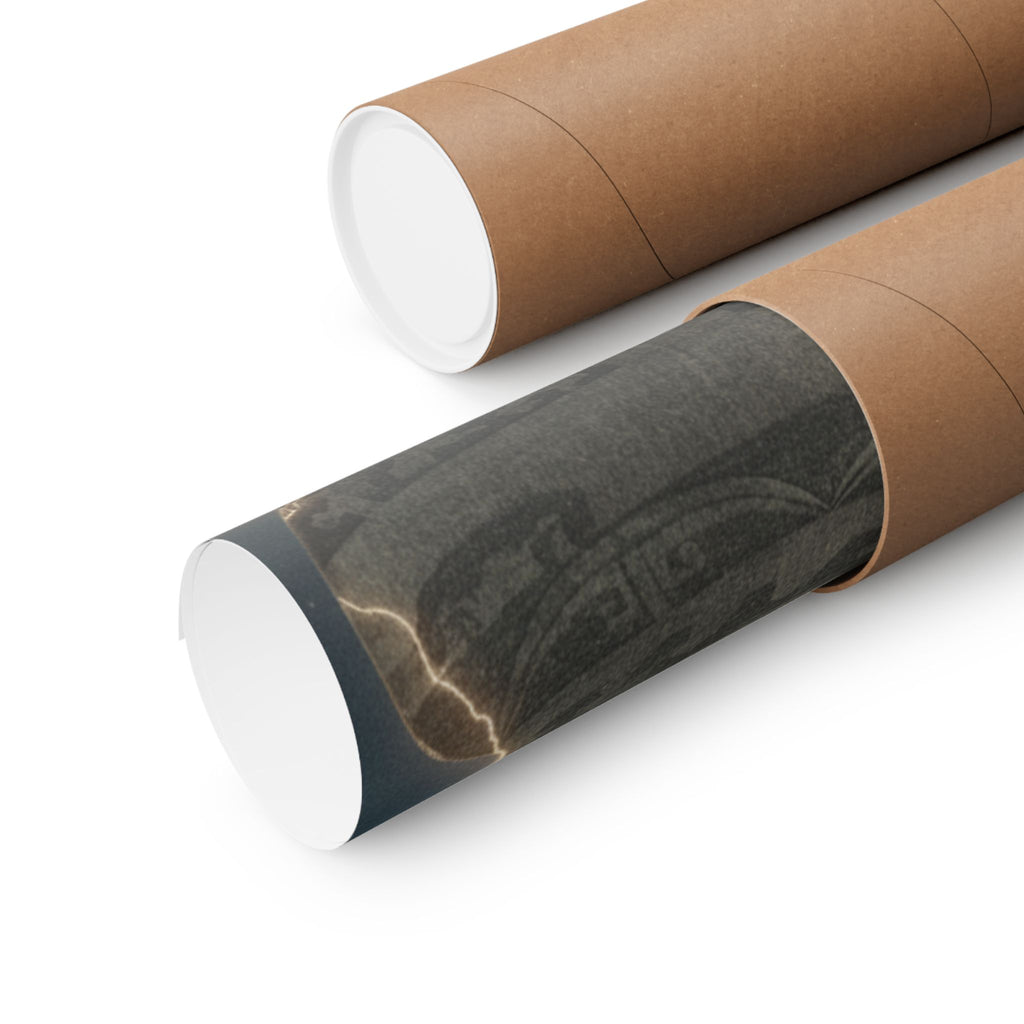 Dramatic Storm — Fire-Holder And Tea-Box — Matte Poster