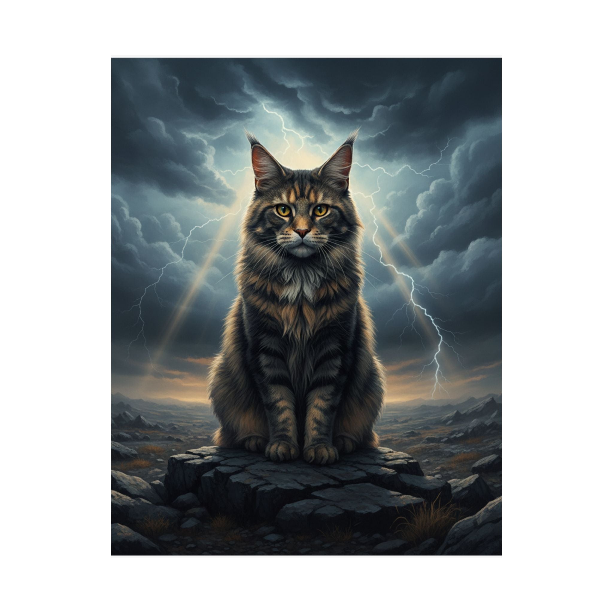 Dramatic Storm — Cat — Matte Poster