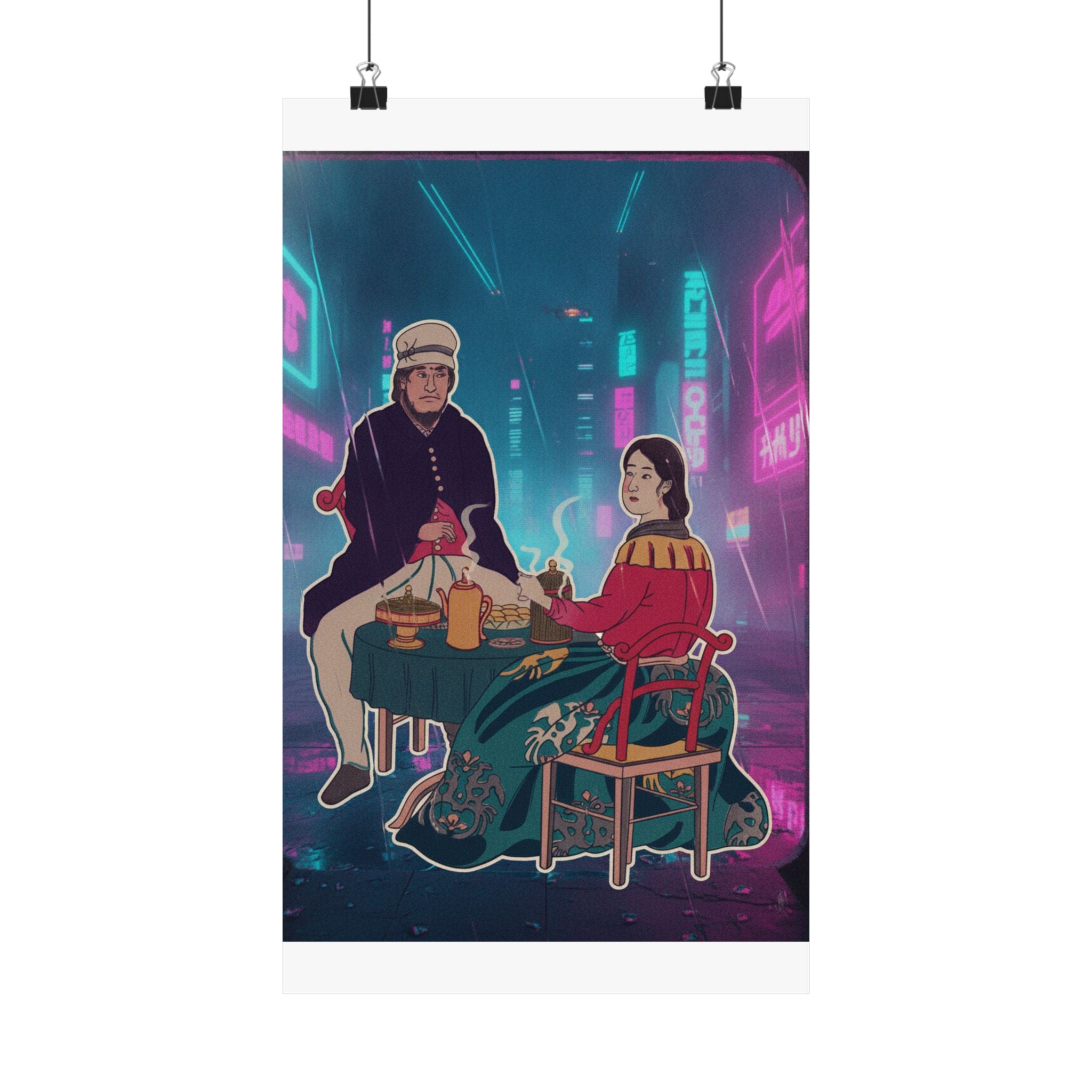 Neon Noir — Amerikajin — Matte Poster
