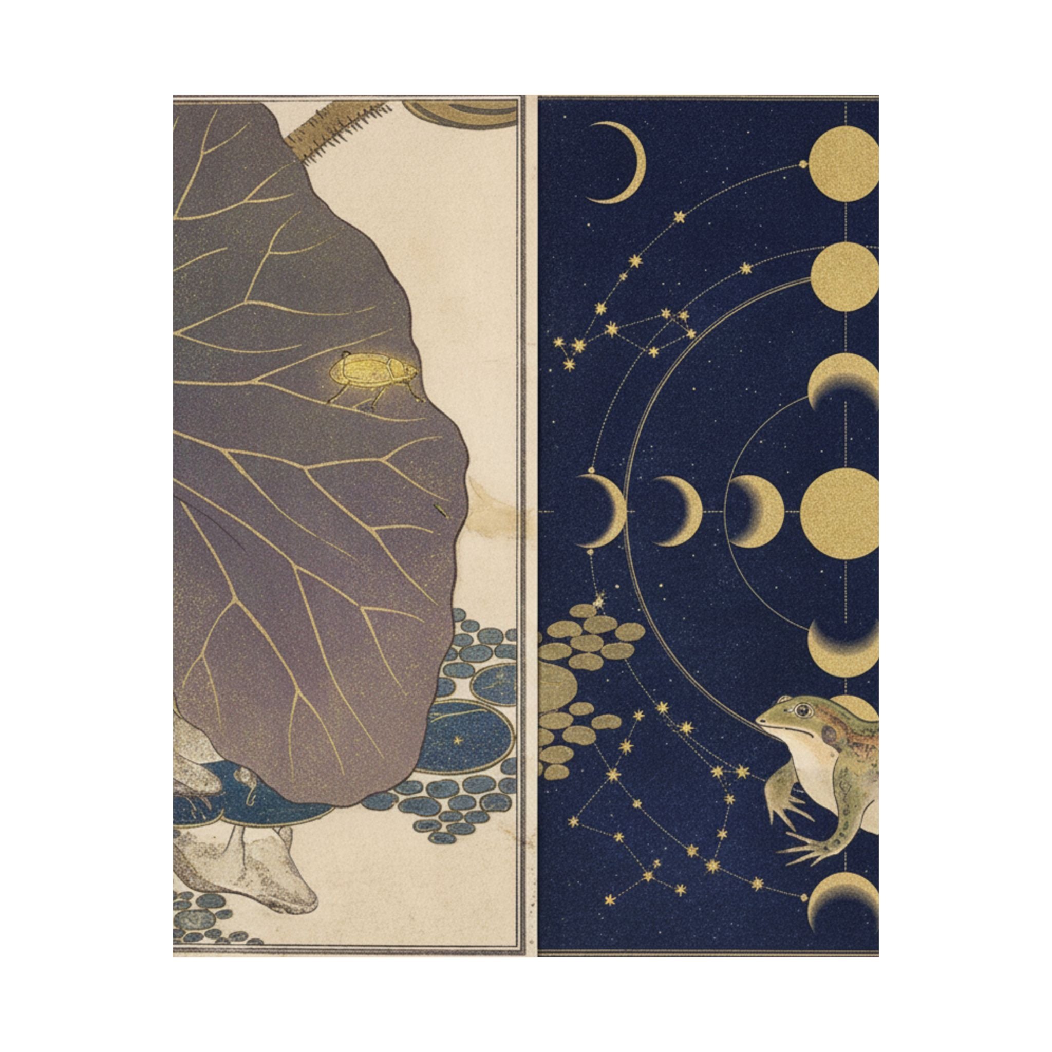 Celestial — Frog (Kaeru); Gold Beetle (Kogane Mushi), From The Picture Book Of Crawling Crea — Matte Poster