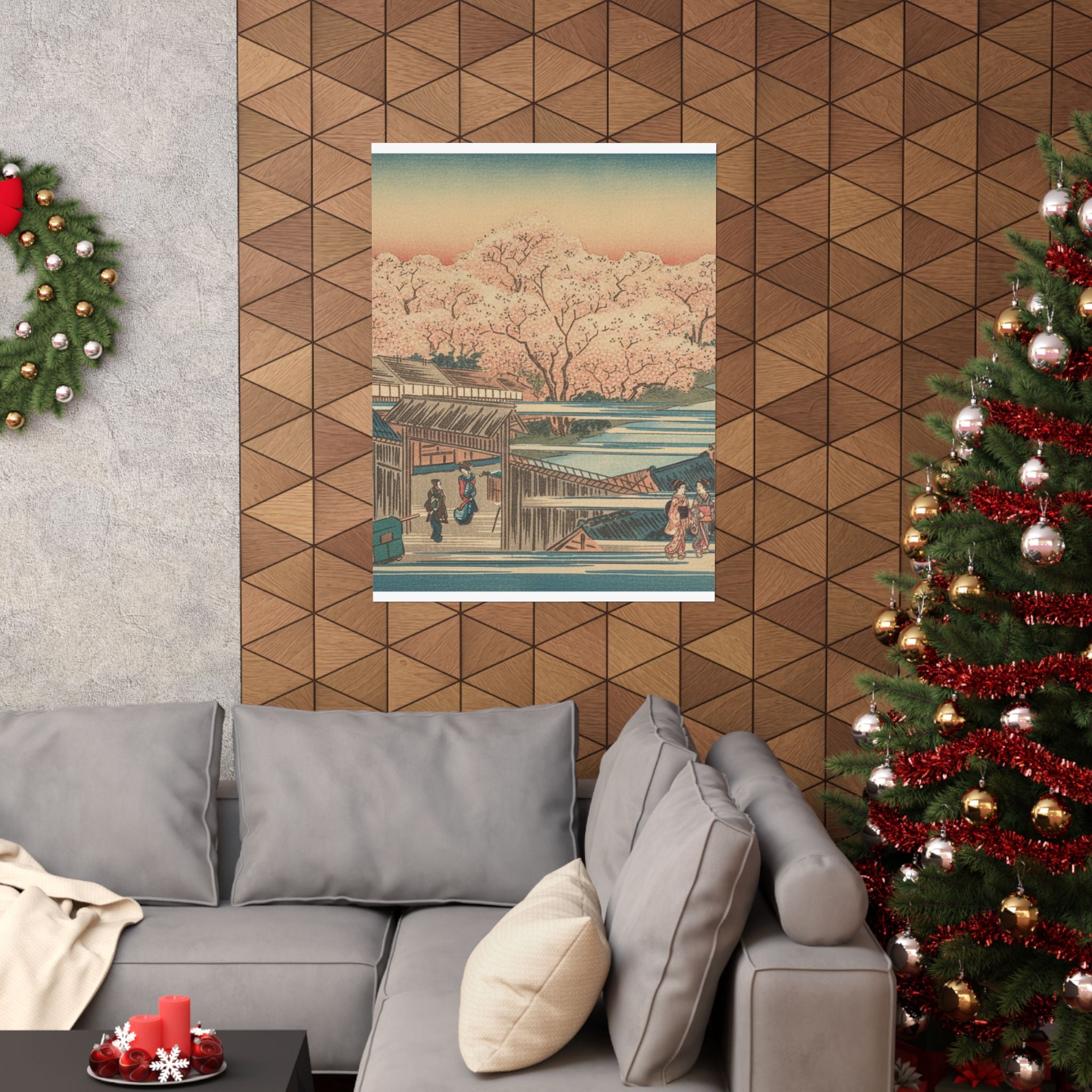 Scenic Nature — Morning Cherries At Yoshiwara — Matte Poster