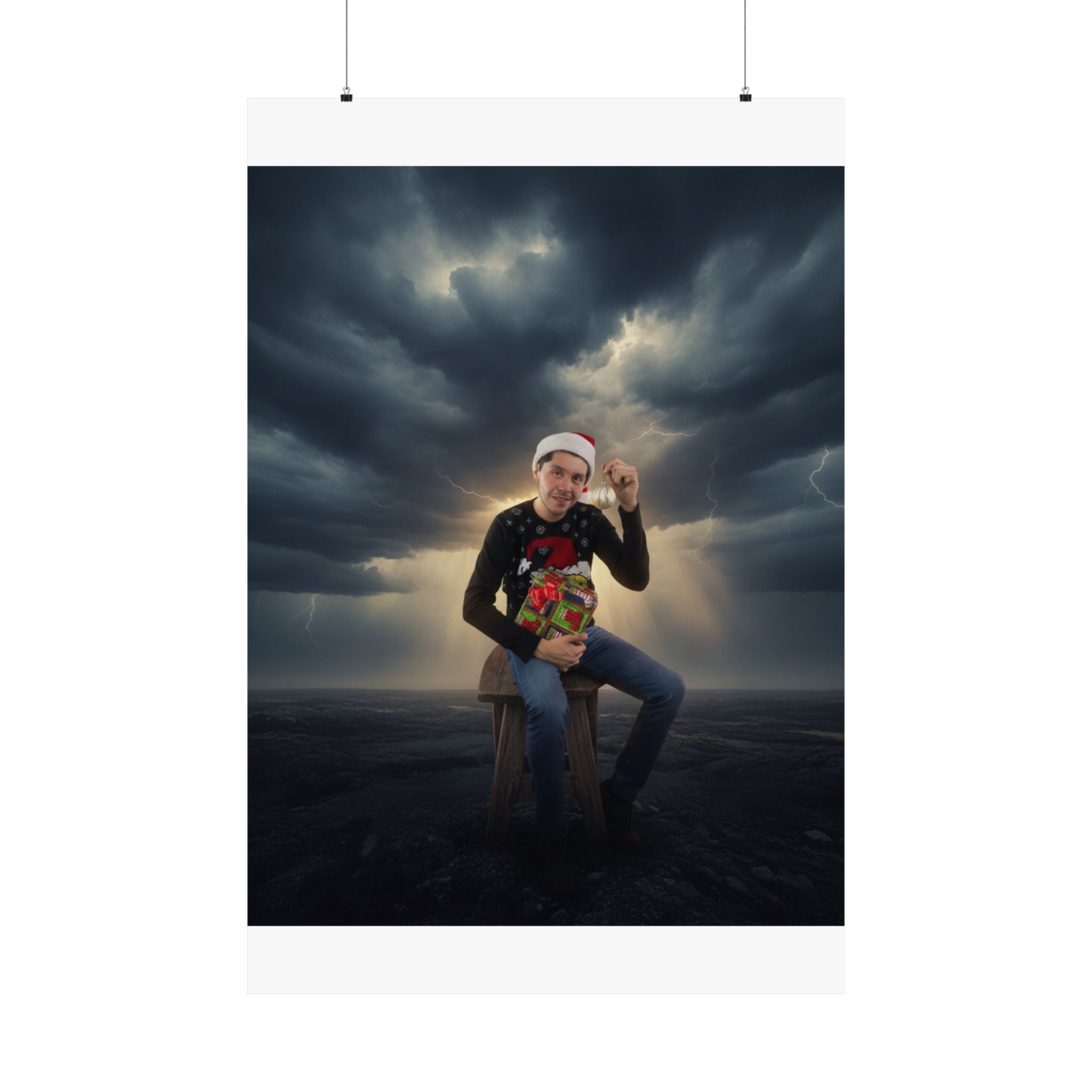 Dramatic Storm — Person — Matte Poster