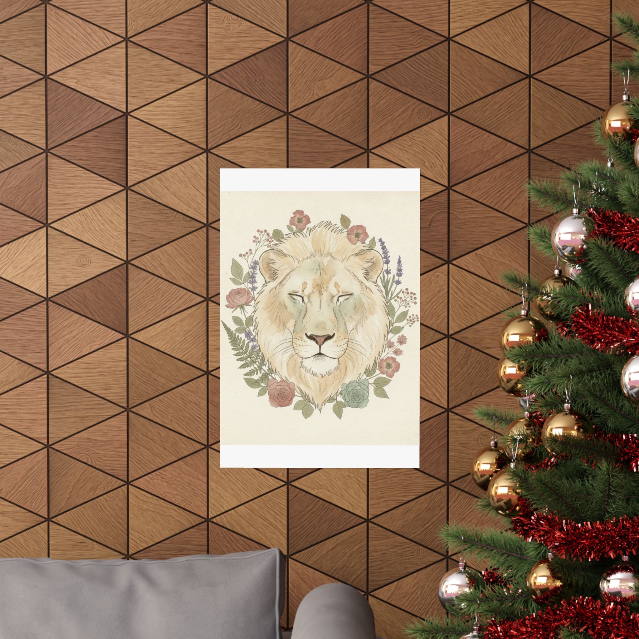 Botanical — Lion — Matte Poster
