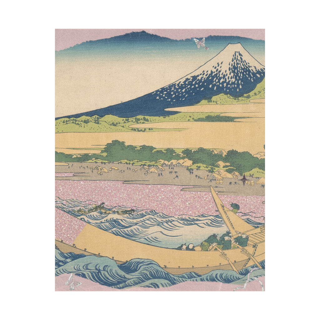 Scenic Nature — Tago Bay Near Ejiri On The Tōkaidō (Tōkaidō Ejiri Tago No Ura Ryaku Zu), From Th — Matte Poster