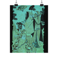 Glitch Culture — Young Lady With Drum And Man With Fan Saluting Her — Matte Poster