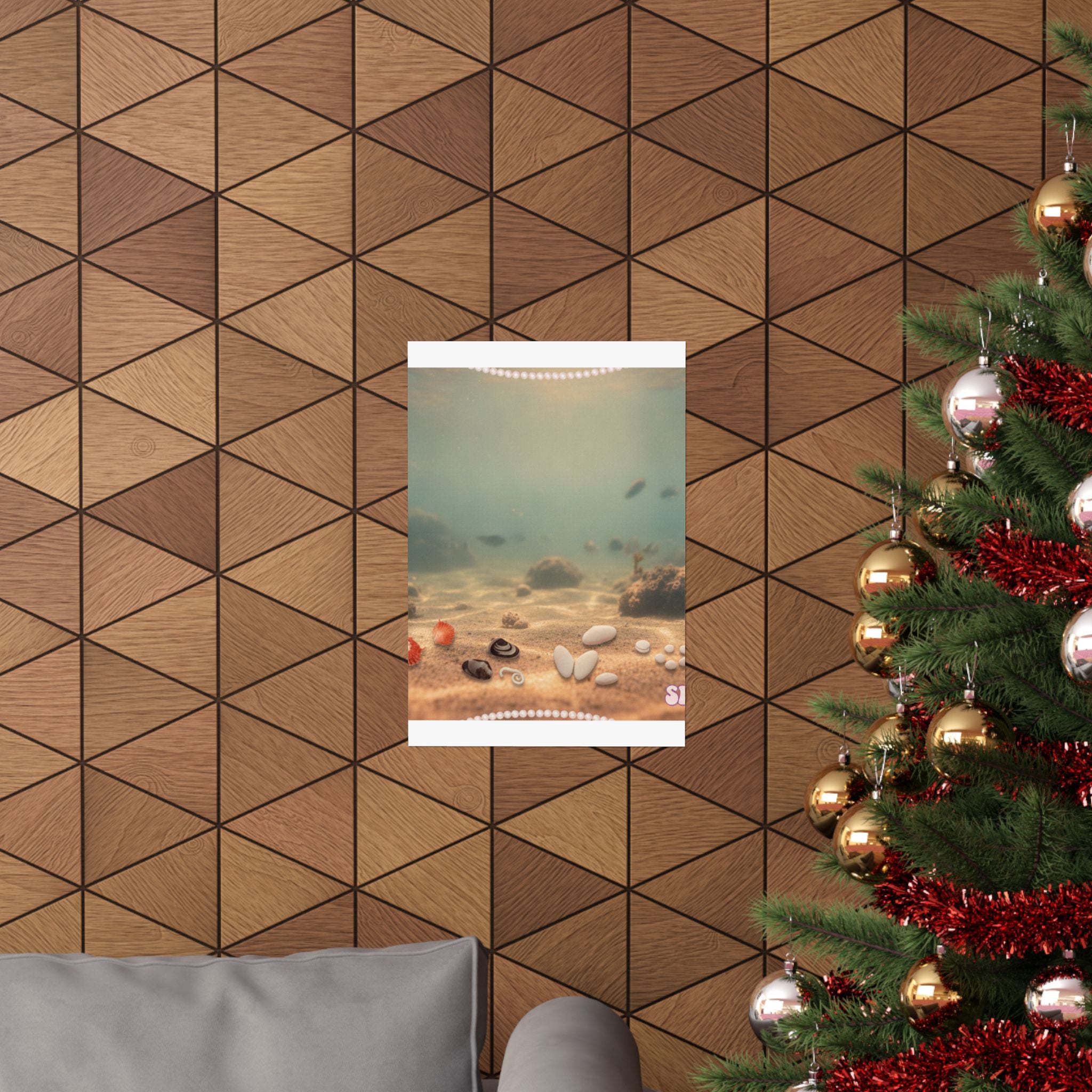 Scenic Nature — Shells Under Water — Matte Poster