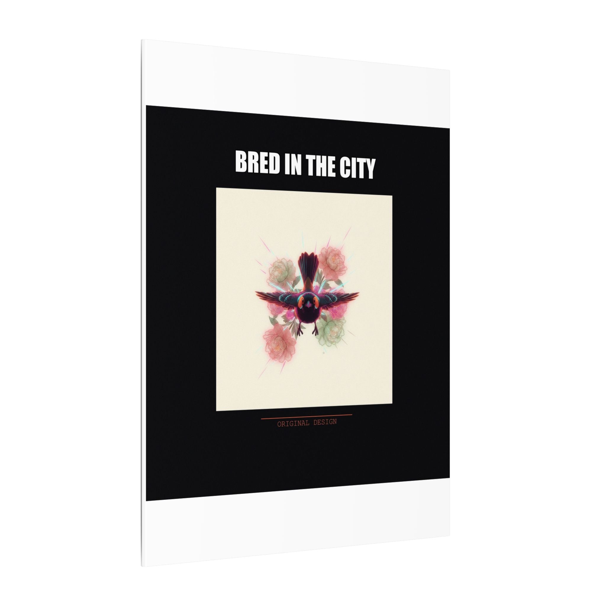 BRED IN THE CITY Flying Bird & Roses Matte Canvas